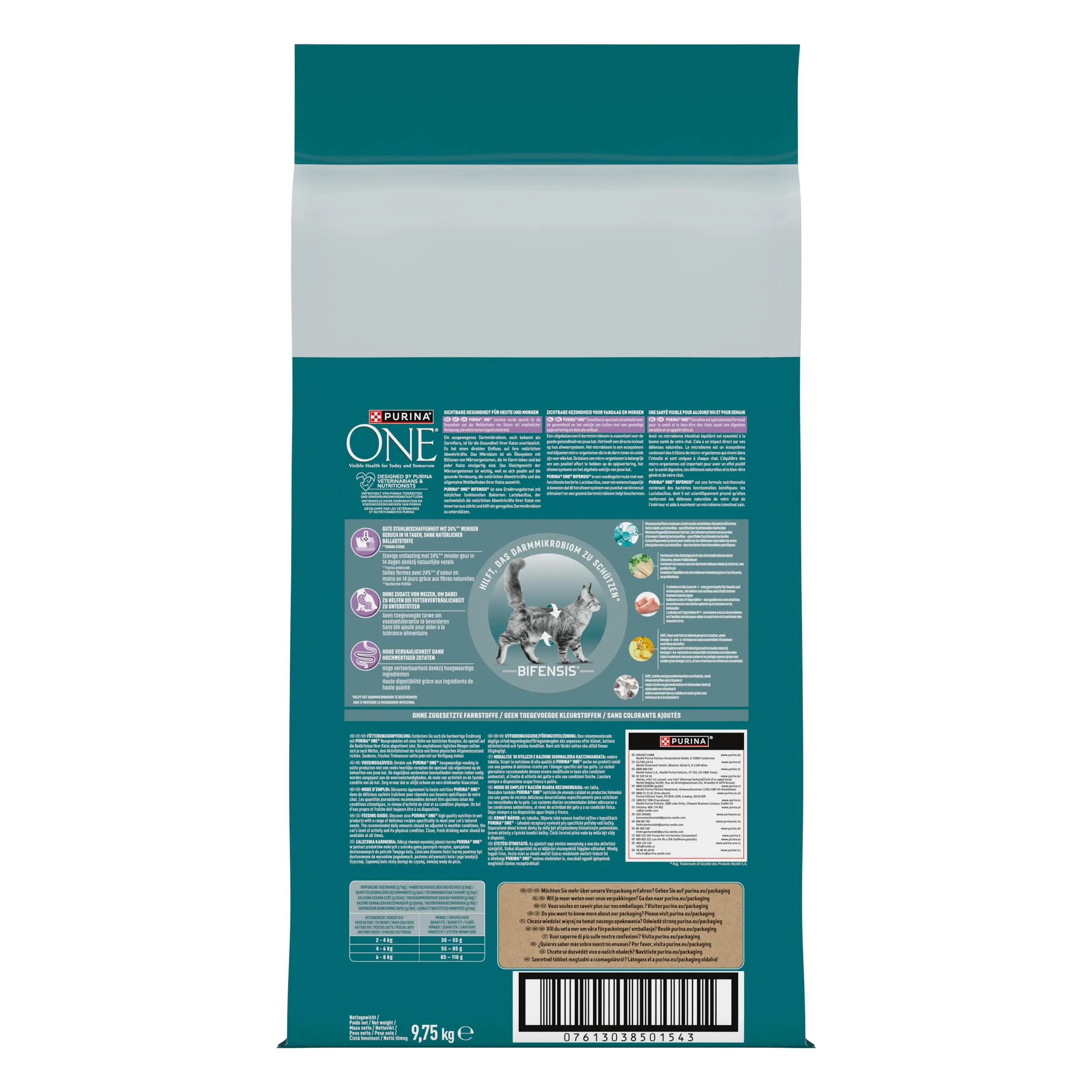 Purina ONE Bifensis Sensitive Crocchette per Gatti Adulti con Tacchino e Riso, 9.75 kg - immagine 6