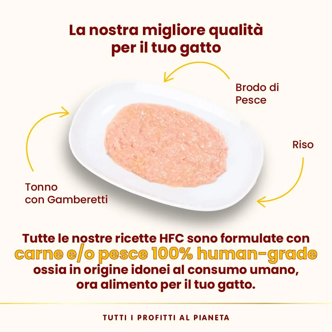 Almo Nature HFC Mousse Alimento Umido per Gatti Tonno con Gamberetti 70g, 24 Confezioni - immagine 3