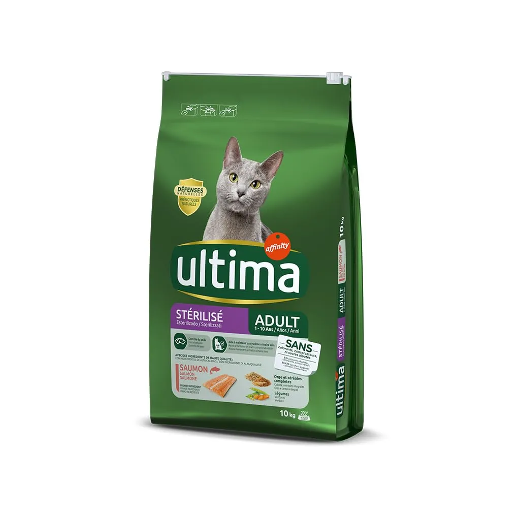 Ultima Sterilizzato Adult Salmone Cibo secco per gatti 10 kg - immagine 1