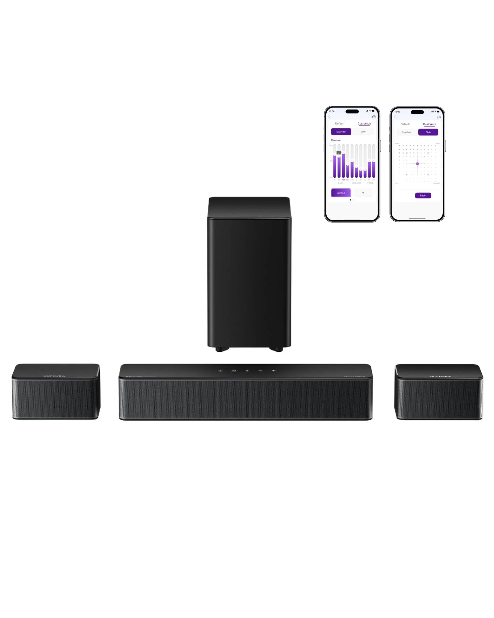 ULTIMEA Poseidon D60 Soundbar 5.1 Canali, Dolby Atmos, Subwoofer Wireless, 410W, HDMI-eARC - immagine 1