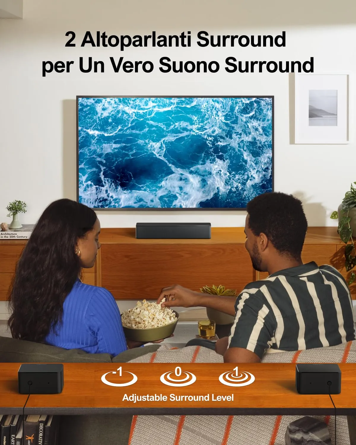 ULTIMEA Poseidon D60 Soundbar 5.1 Canali, Dolby Atmos, Subwoofer Wireless, 410W, HDMI-eARC - immagine 4