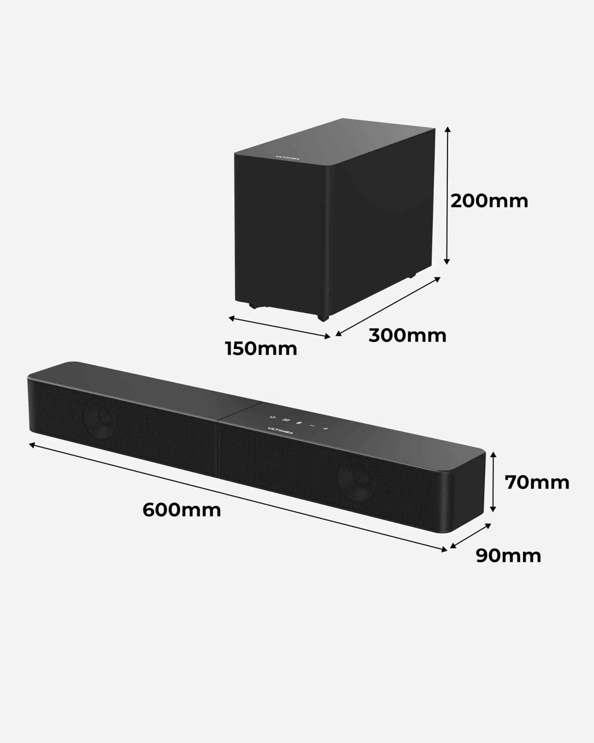 ULTIMEA Poseidon M30 Soundbar con Subwoofer Wireless, 2.1 canali, 240W, VoiceMX, BassMX, App Controllo, HDMI, Ottico, Bluetooth 6.0 - immagine 9