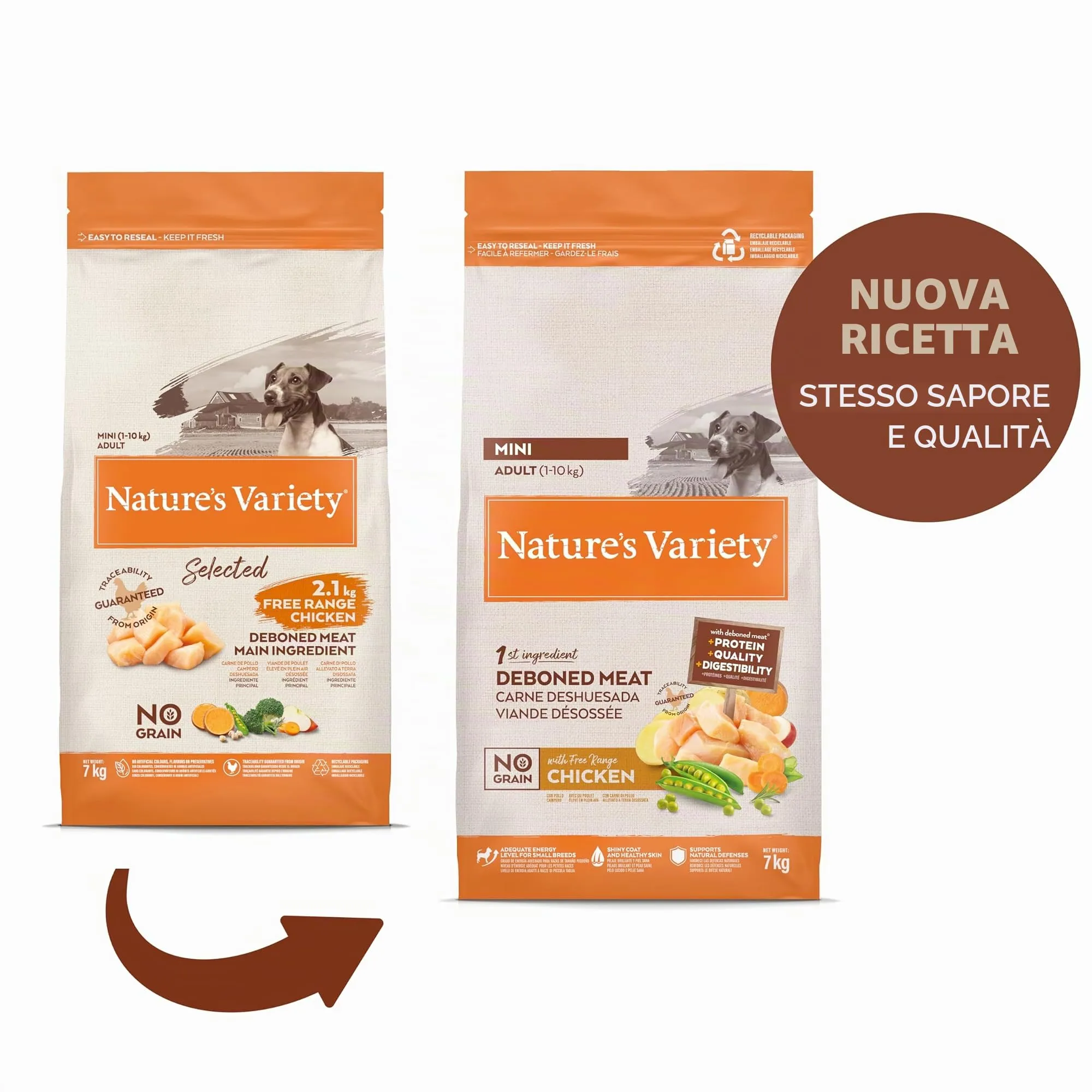 Nature's Variety Selected Cibo per Cani Adulti Mini con Pollo Allevato a Terra Disossato 7 kg - immagine 2