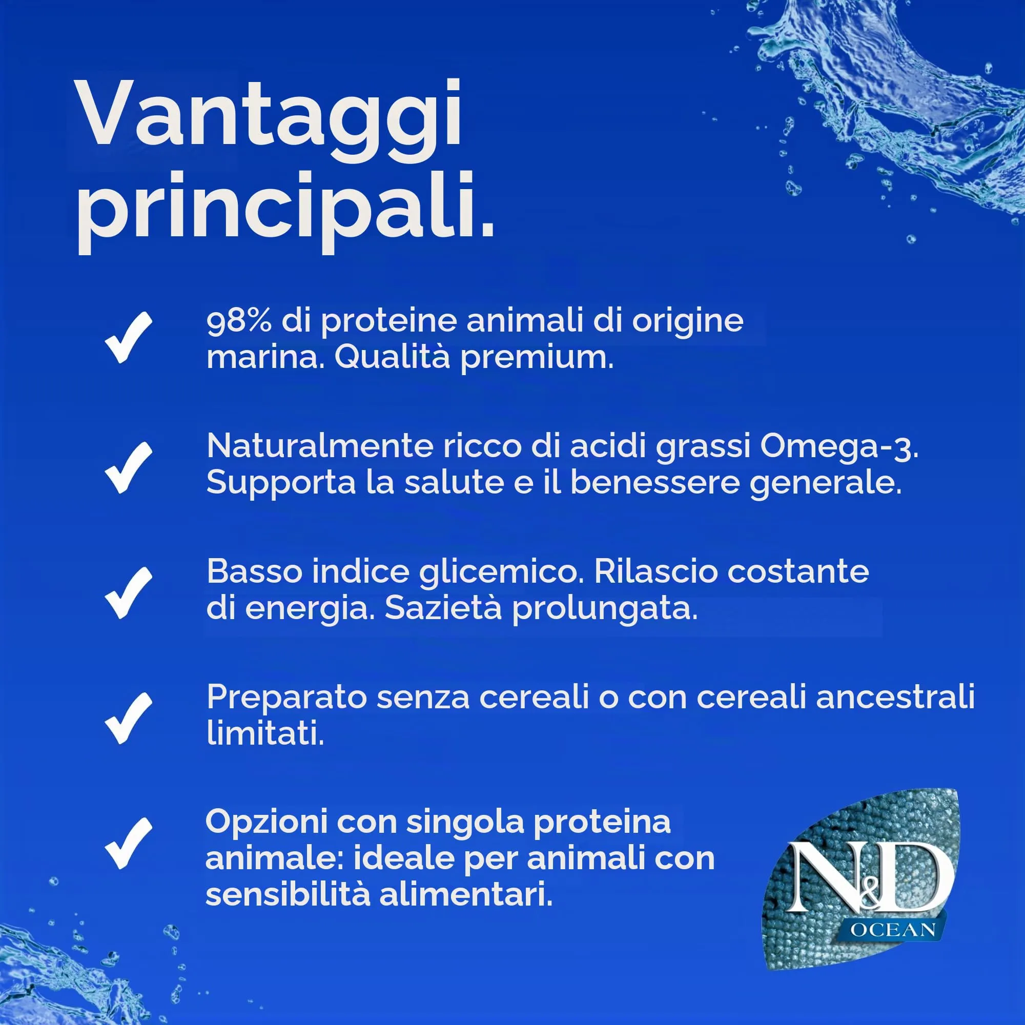 N&D Ocean Dog Salmon, Cod and Cantaloupe Melon Adult Mini, 2.5 kg - immagine 5