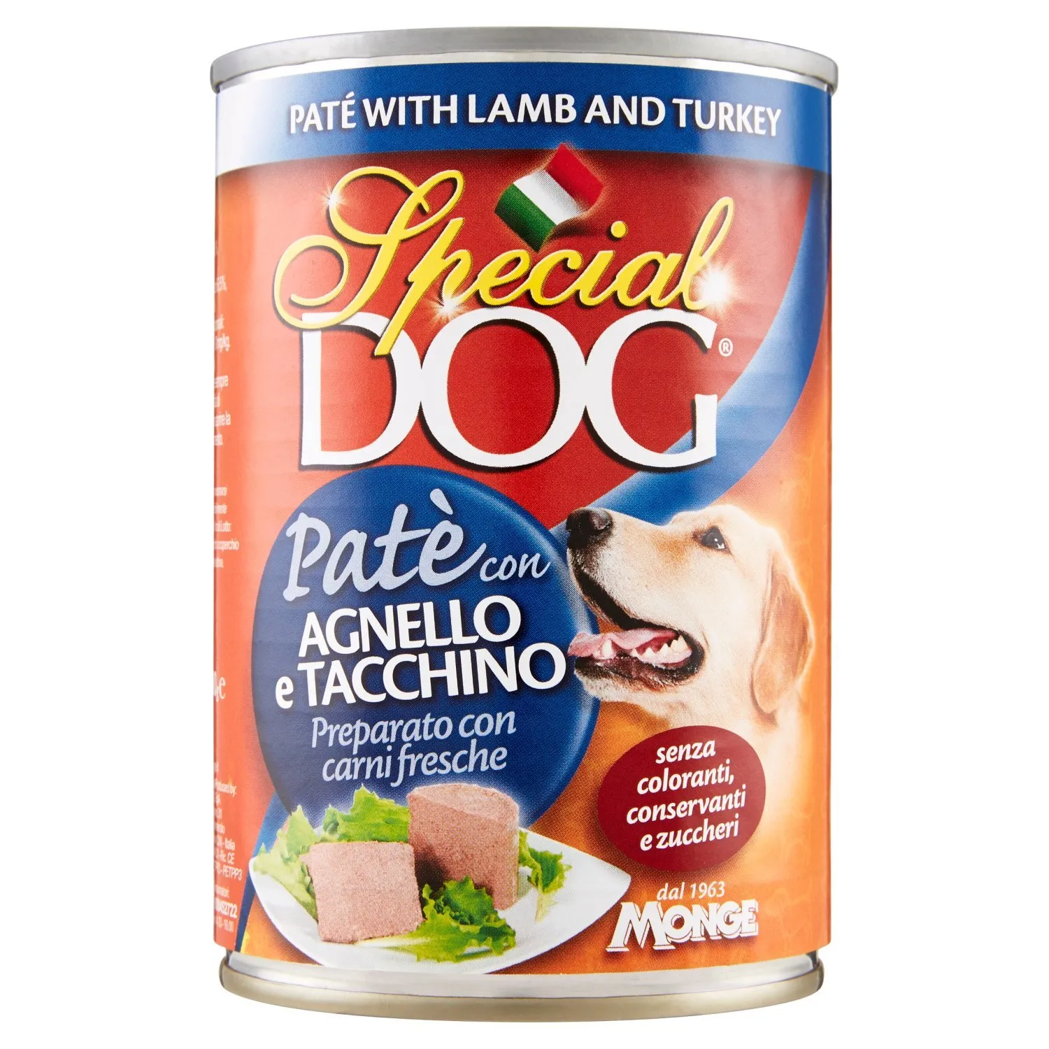 Monge Special Dog Paté con Agnello e Tacchino, 400g - immagine 1