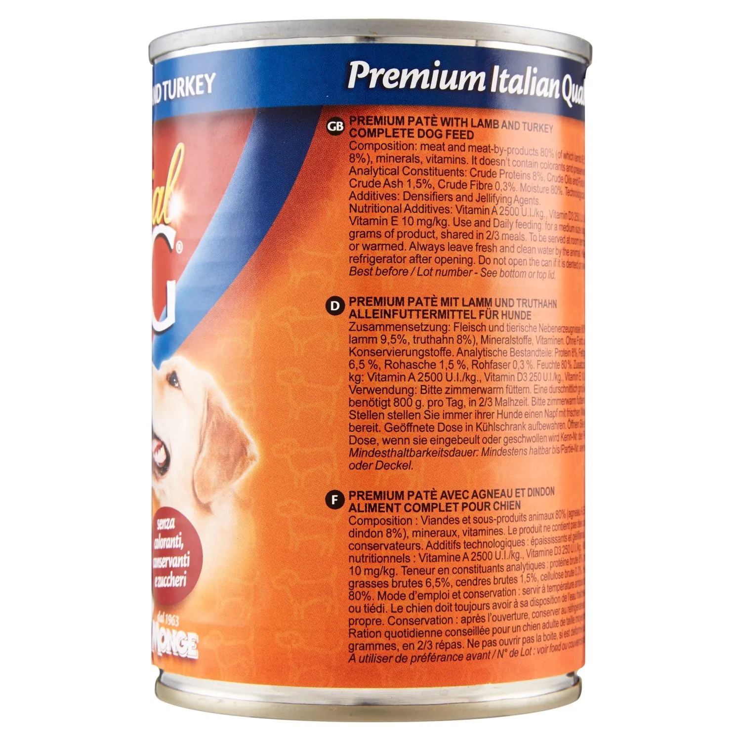 Monge Special Dog Paté con Agnello e Tacchino, 400g - immagine 4