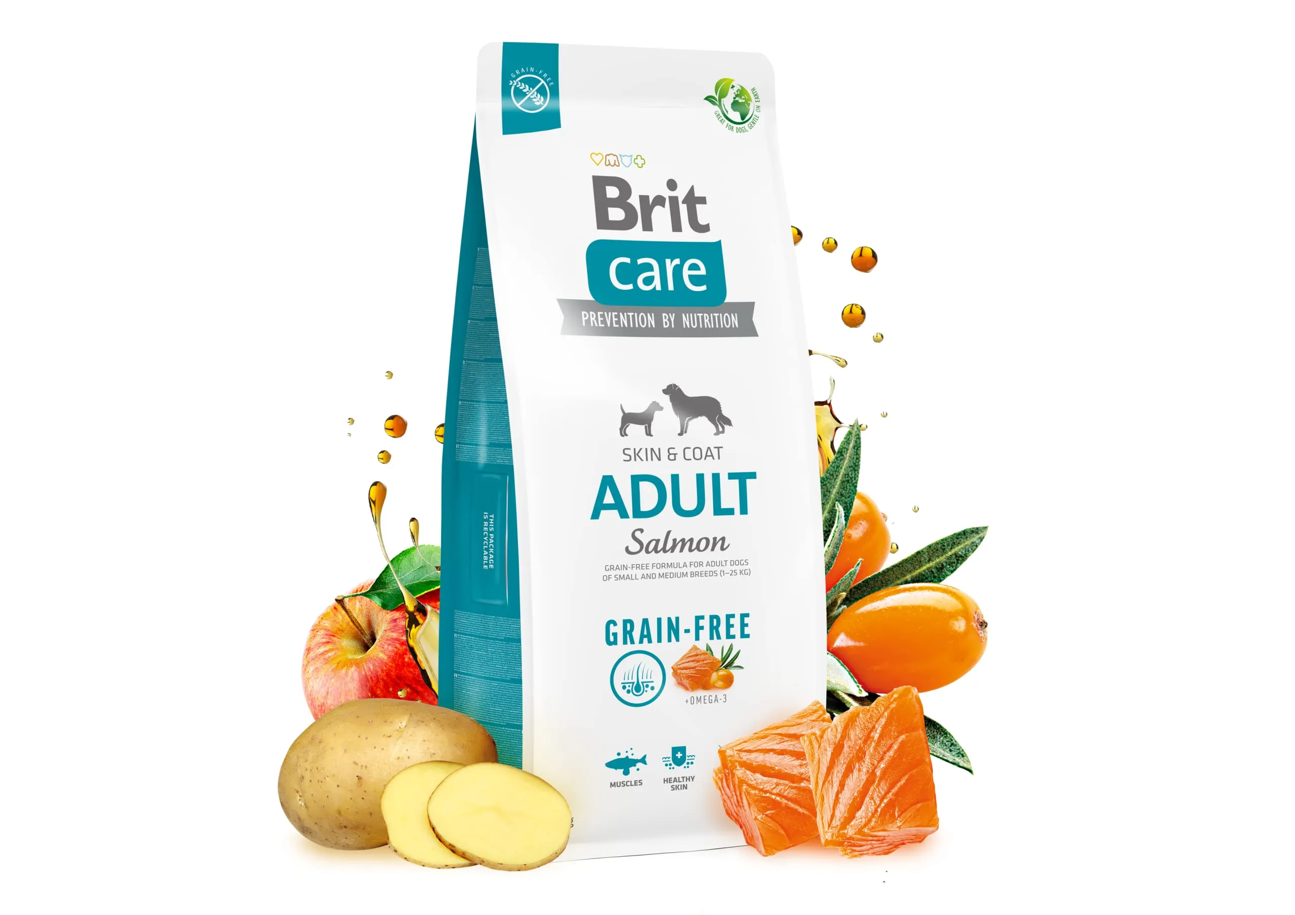 Brit Care Grain Free Adult Salmon Dog Food, 12 kg - immagine 3