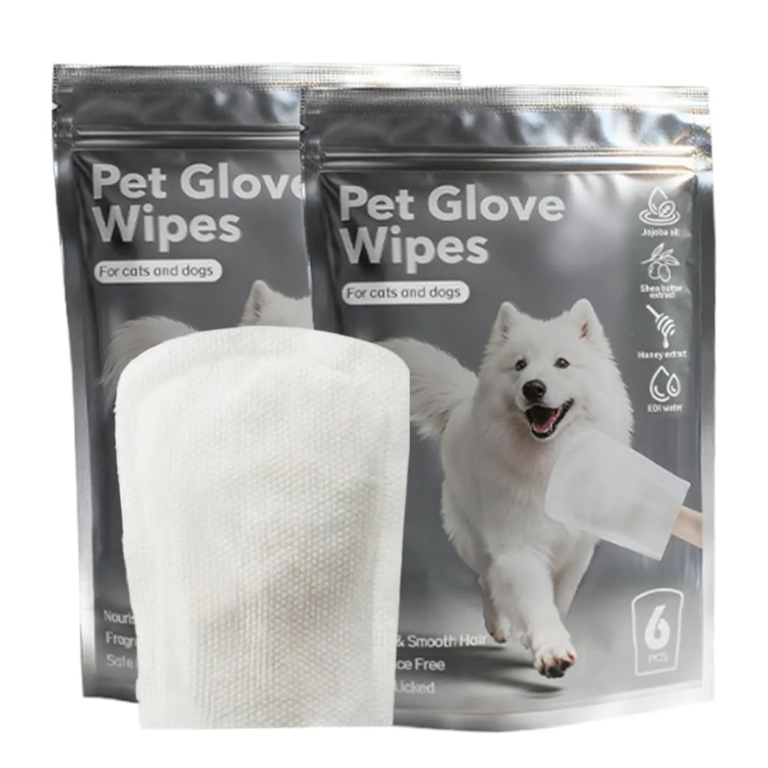 WeddHuis Guanti Lavaggio per Cani e Gatti Senza Risciacquo - immagine 1