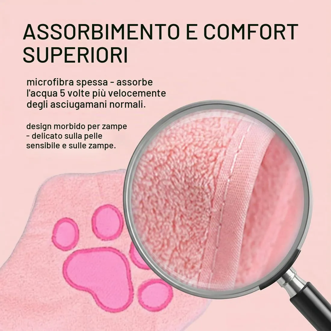 WeddHuis Guanti per la Pulizia di Animali Domestici in Microfibra, 2 Pezzi (Rosa) - immagine 3
