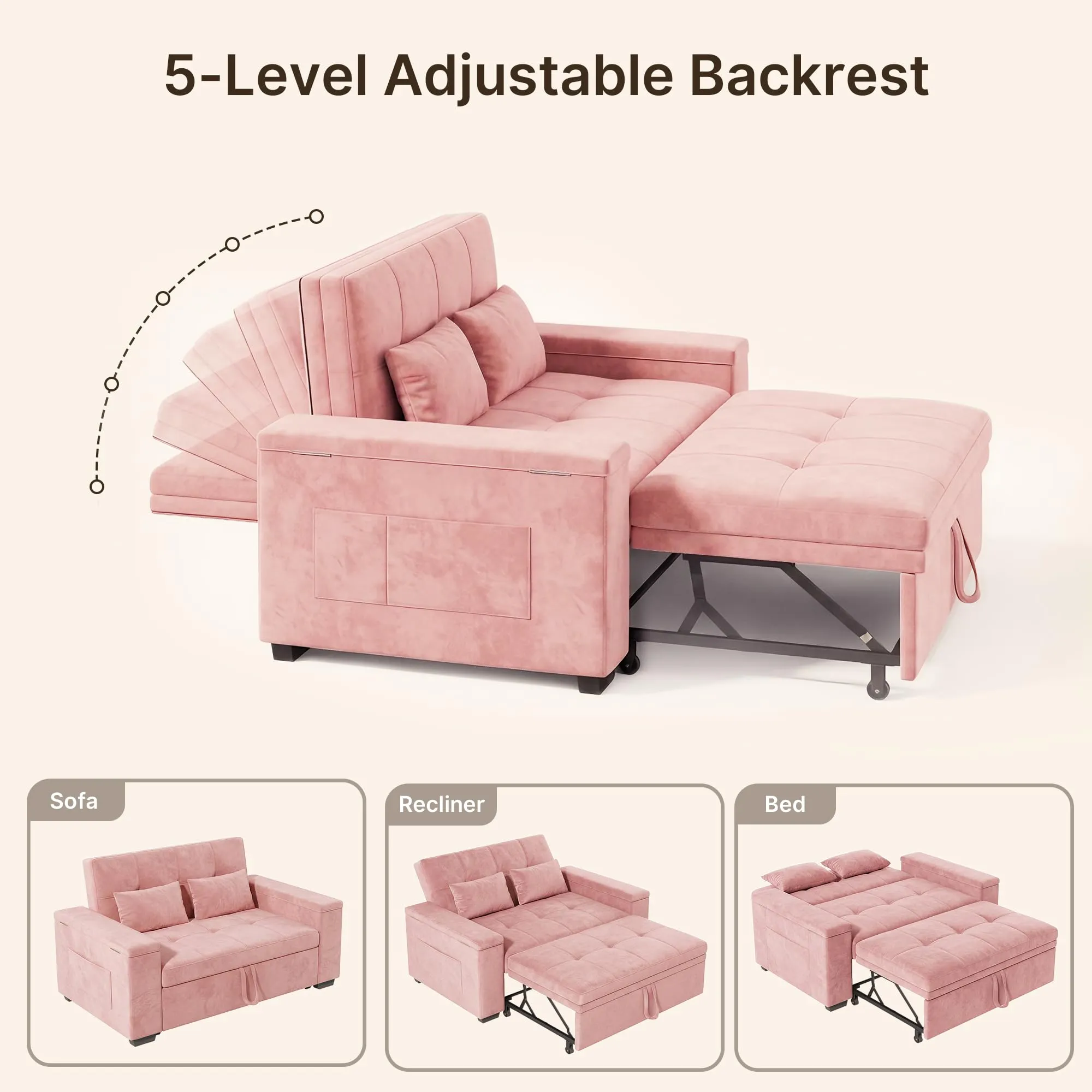 Xbro Divano Letto 2 Posti Convertibile 175x116 cm - immagine 9