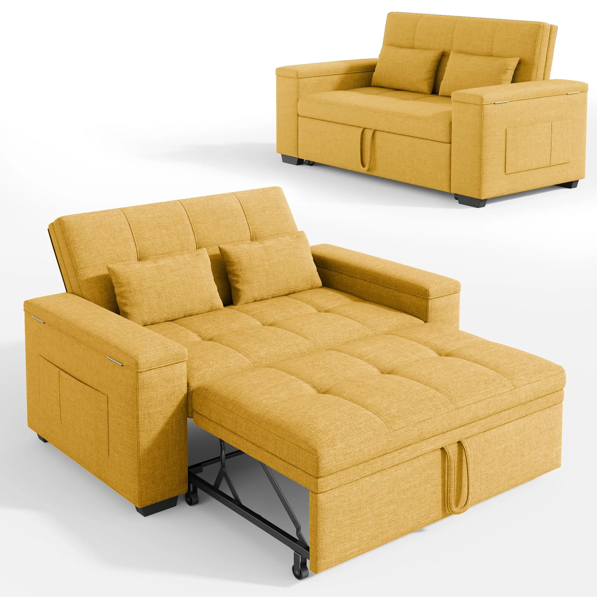 Xbro Divano Letto 2 Posti Convertibile, Letto Esteso 175x116 cm - immagine 1