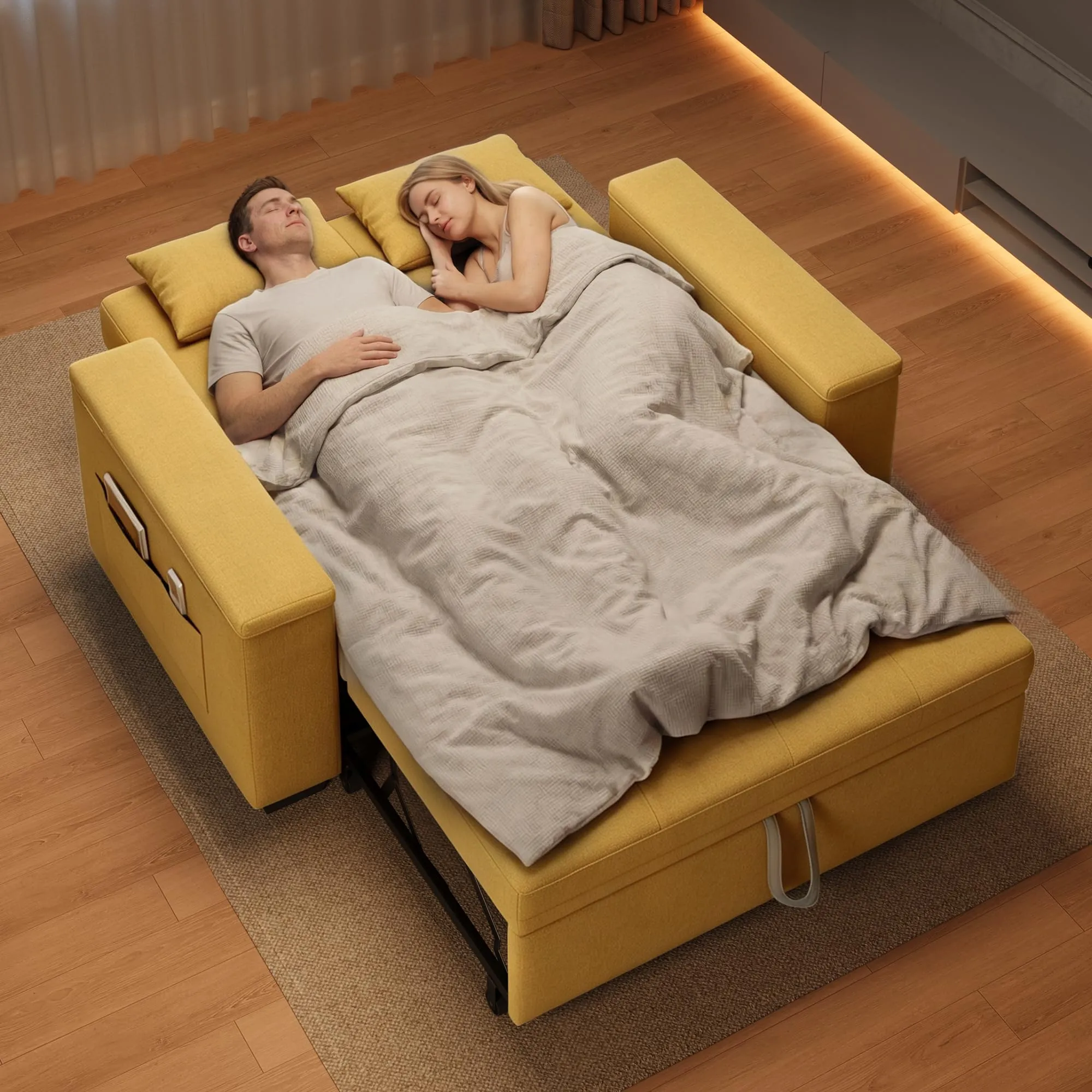 Xbro Divano Letto 2 Posti Convertibile, Letto Esteso 175x116 cm - immagine 7