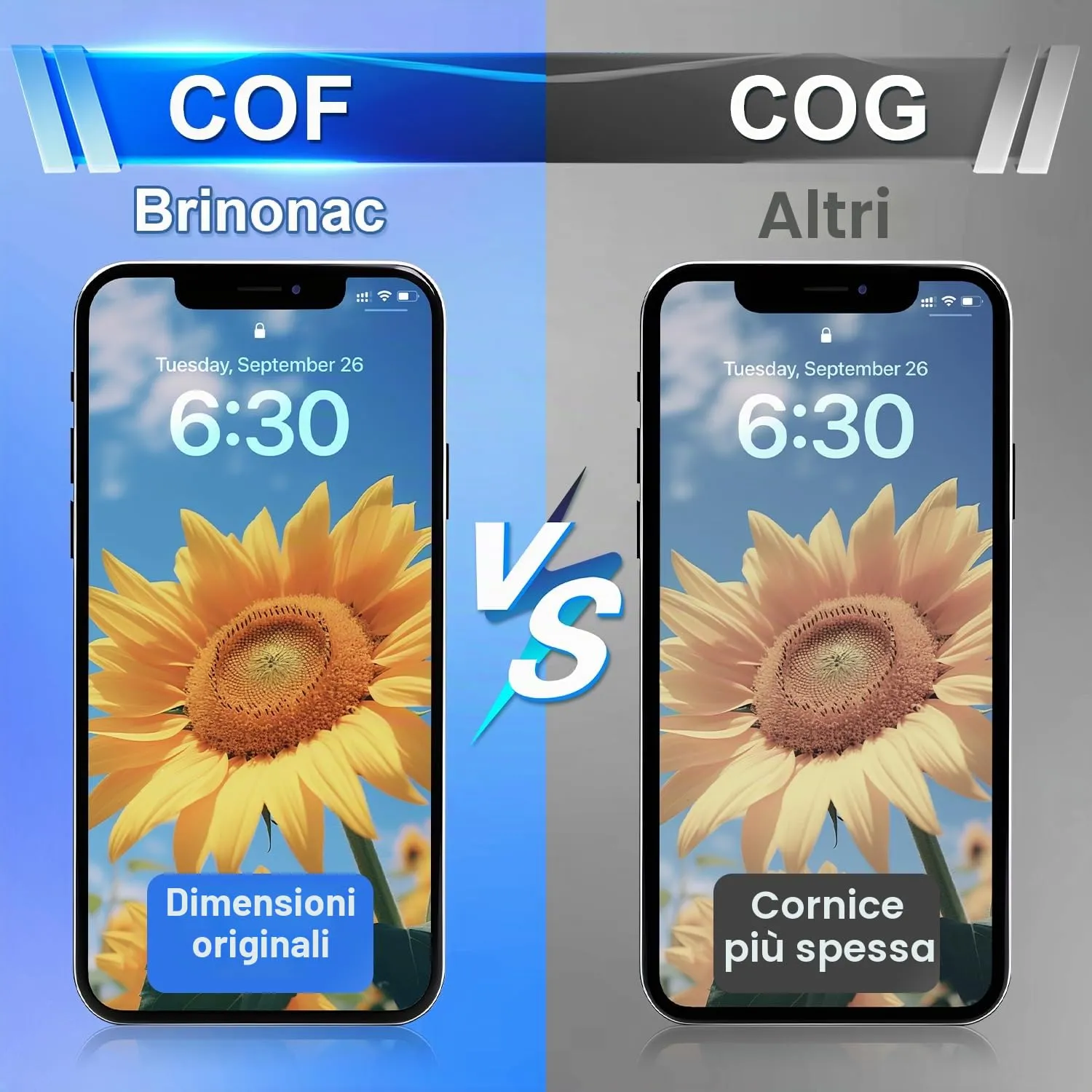 Brinonac Display LCD Full HD per iPhone 12/12 Pro 6,1 Pollici, Set Digitalizzatore Touch con Attrezzi di Riparazione - immagine 3