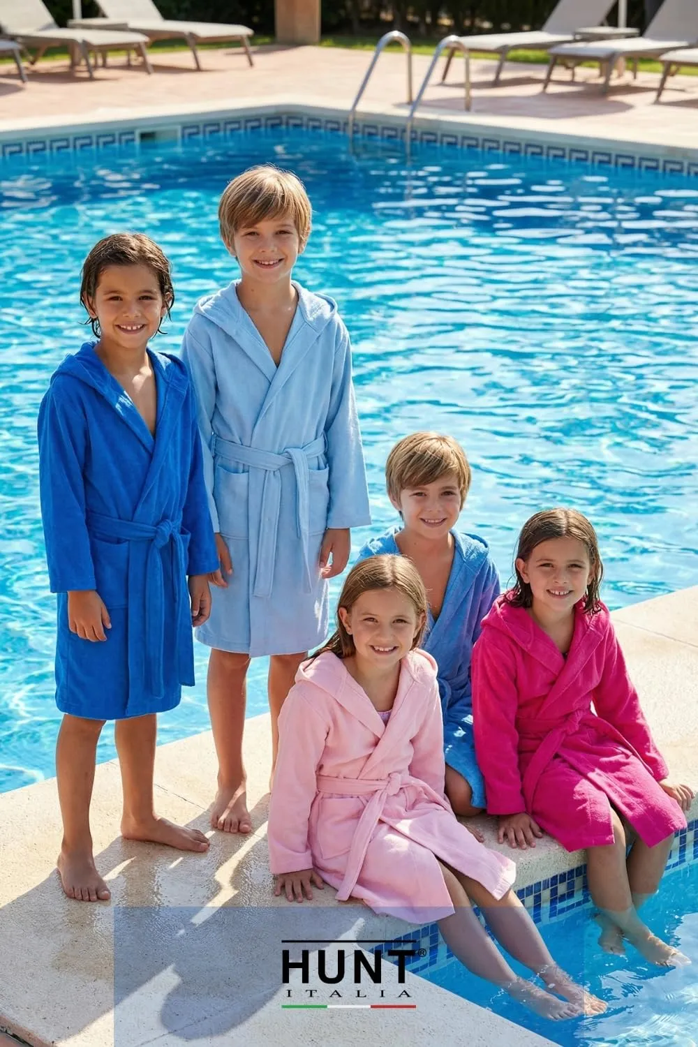 Intimitaly Accappatoio in Microfibra per Bambini, 8-10 anni, Rosa - immagine 6