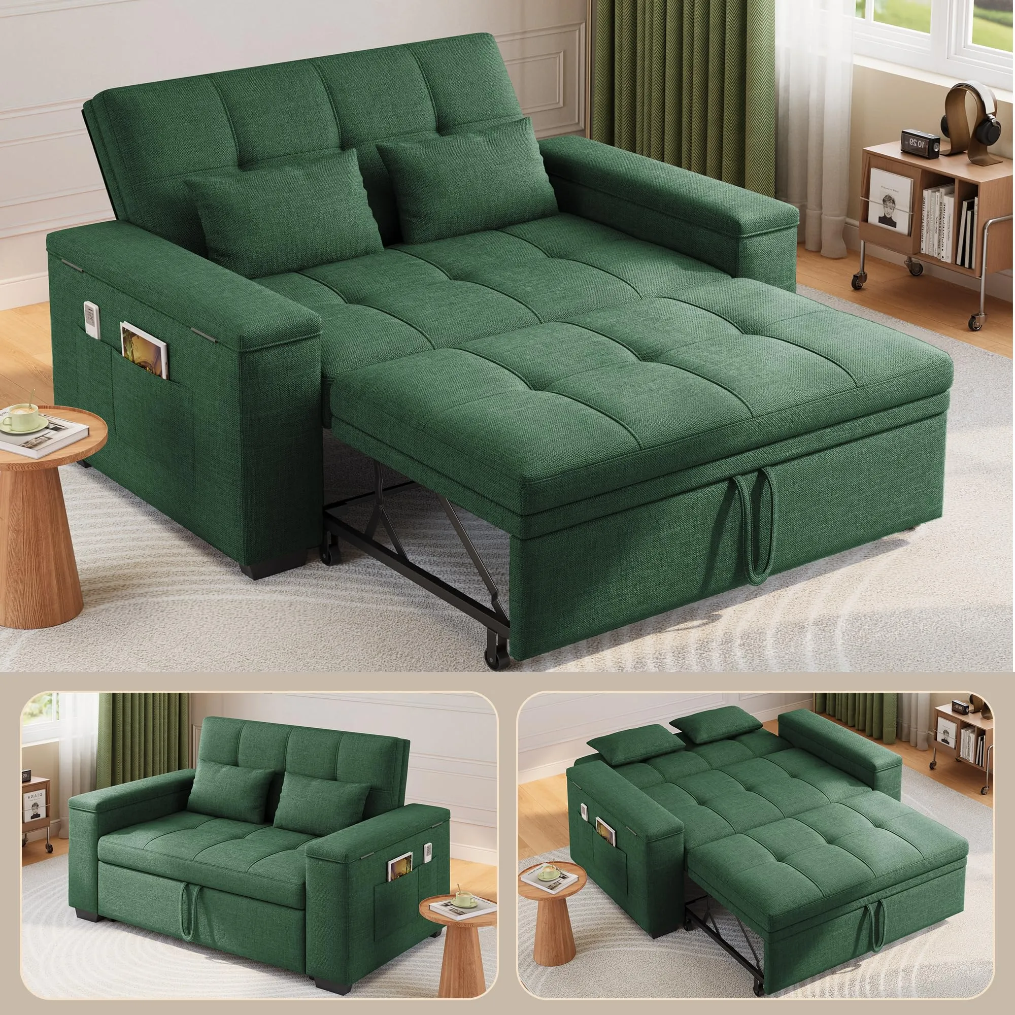 Xbro Divano Letto 2 Posti Convertibile, 175x116 cm - immagine 5