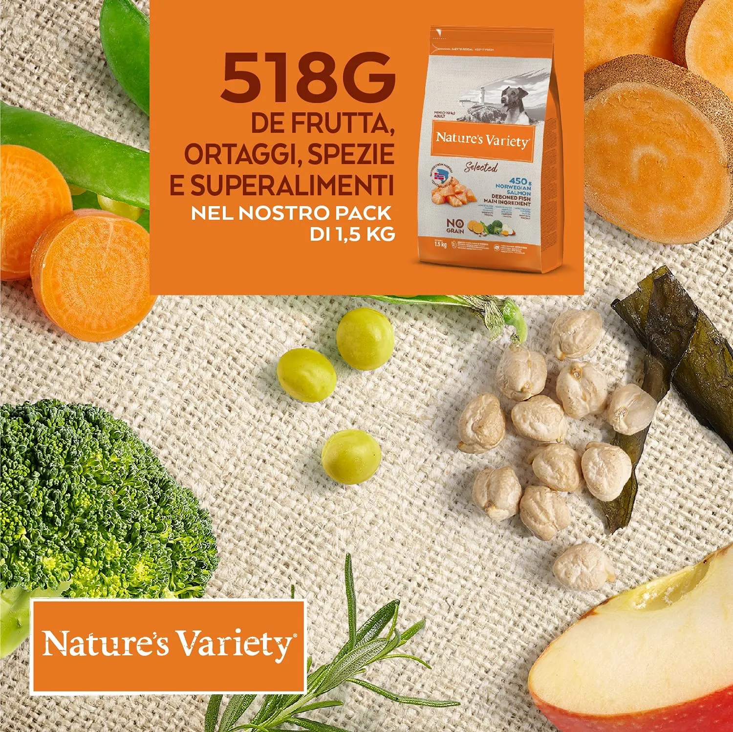 Nature's Variety Selected Cibo per Cani Adulti Mini con Salmone Norvegese 1.5 kg - immagine 3