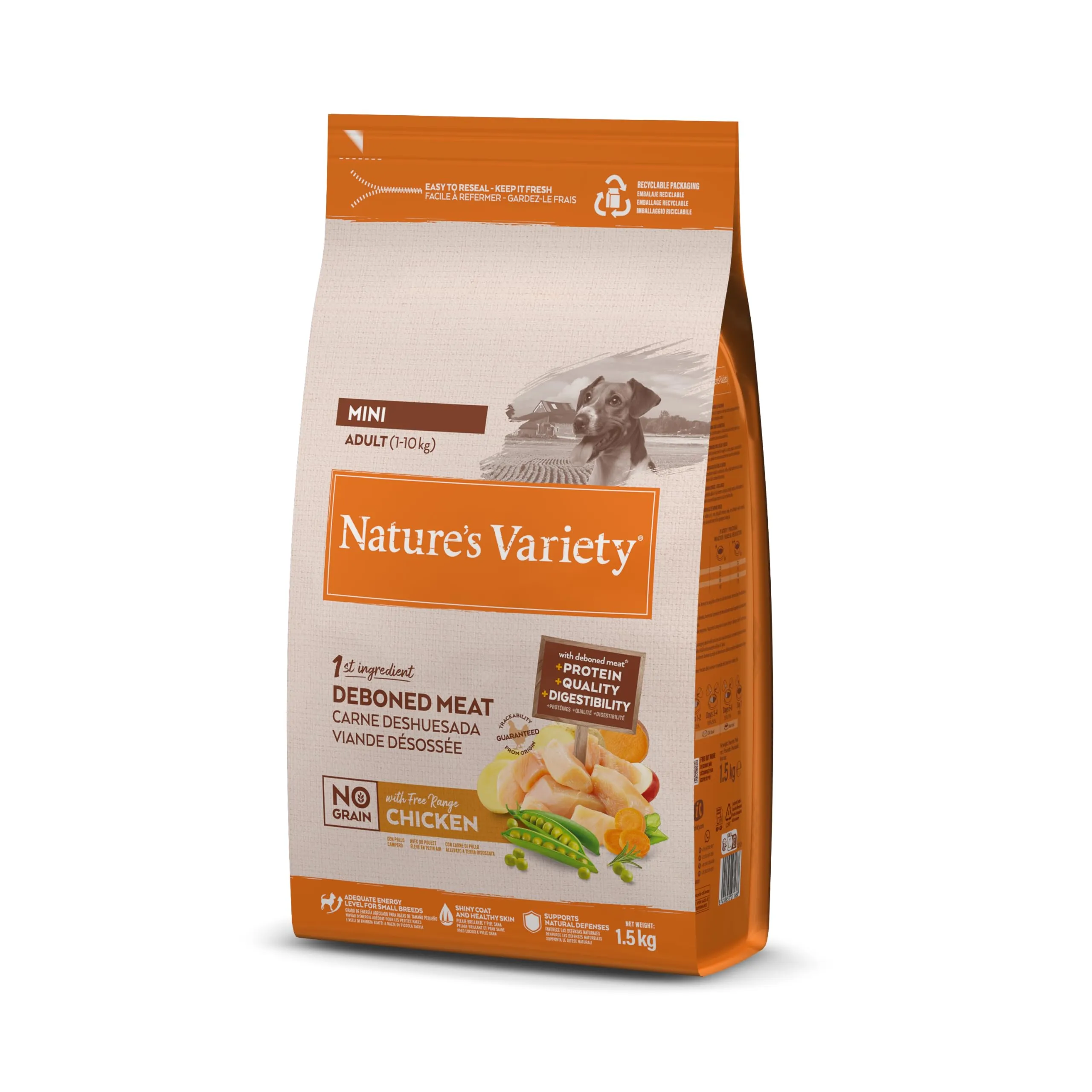 Nature's Variety Selected Cibo per Cani Adulti Mini con Pollo Allevato a Terra Disossato 1.5 kg - immagine 1