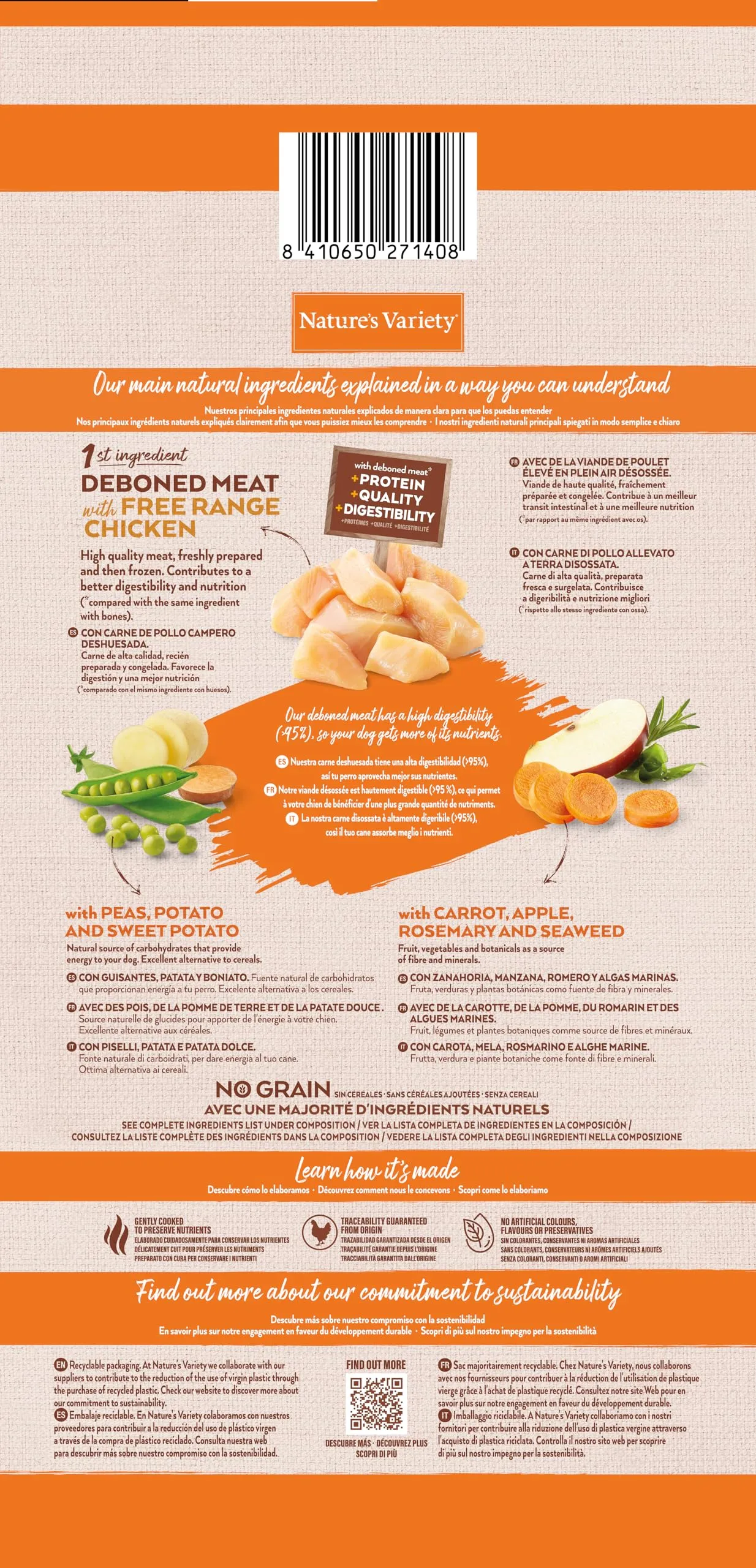Nature's Variety Selected Cibo per Cani Adulti Mini con Pollo Allevato a Terra Disossato 1.5 kg - immagine 3