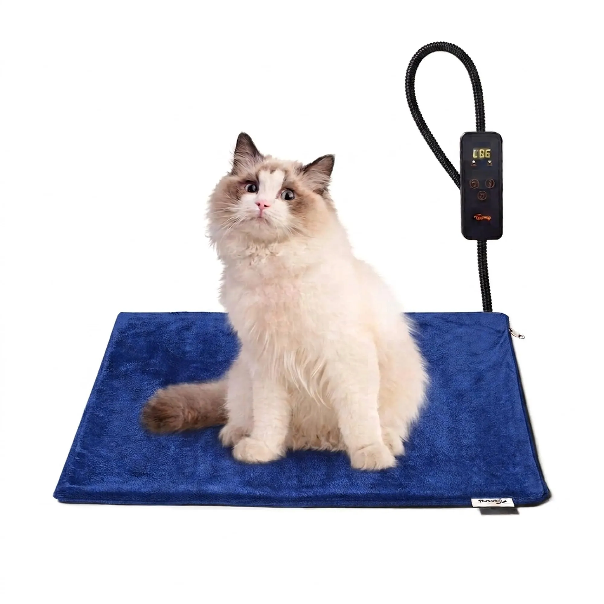 Toozey Tappetino Riscaldante per Cani e Gatti, Timer e Temperatura Regolabile, Blu - S (45 x 40cm) - immagine 1