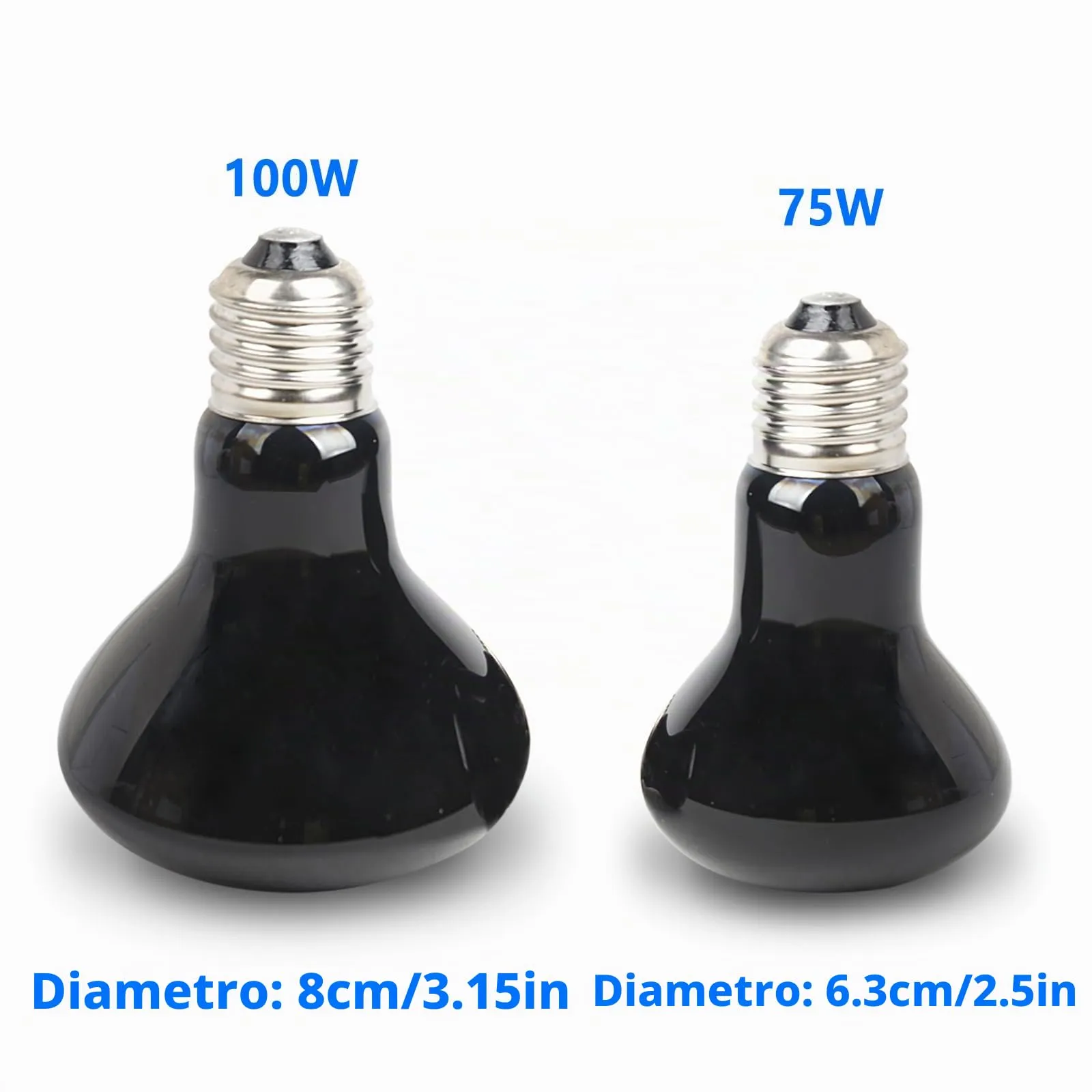 LedWekei Lampada riscaldante per terrario e rettili 100W UVA/UVB, attacco E27, 2 pezzi - immagine 8