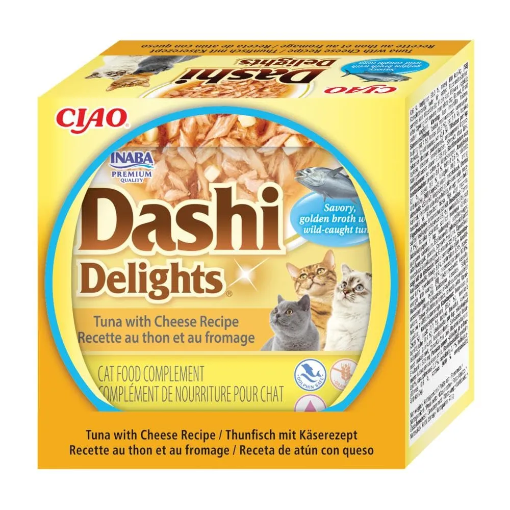 Inaba Dashi Delights Brodo per Gatti con Tonno e Formaggio, 70g - immagine 1