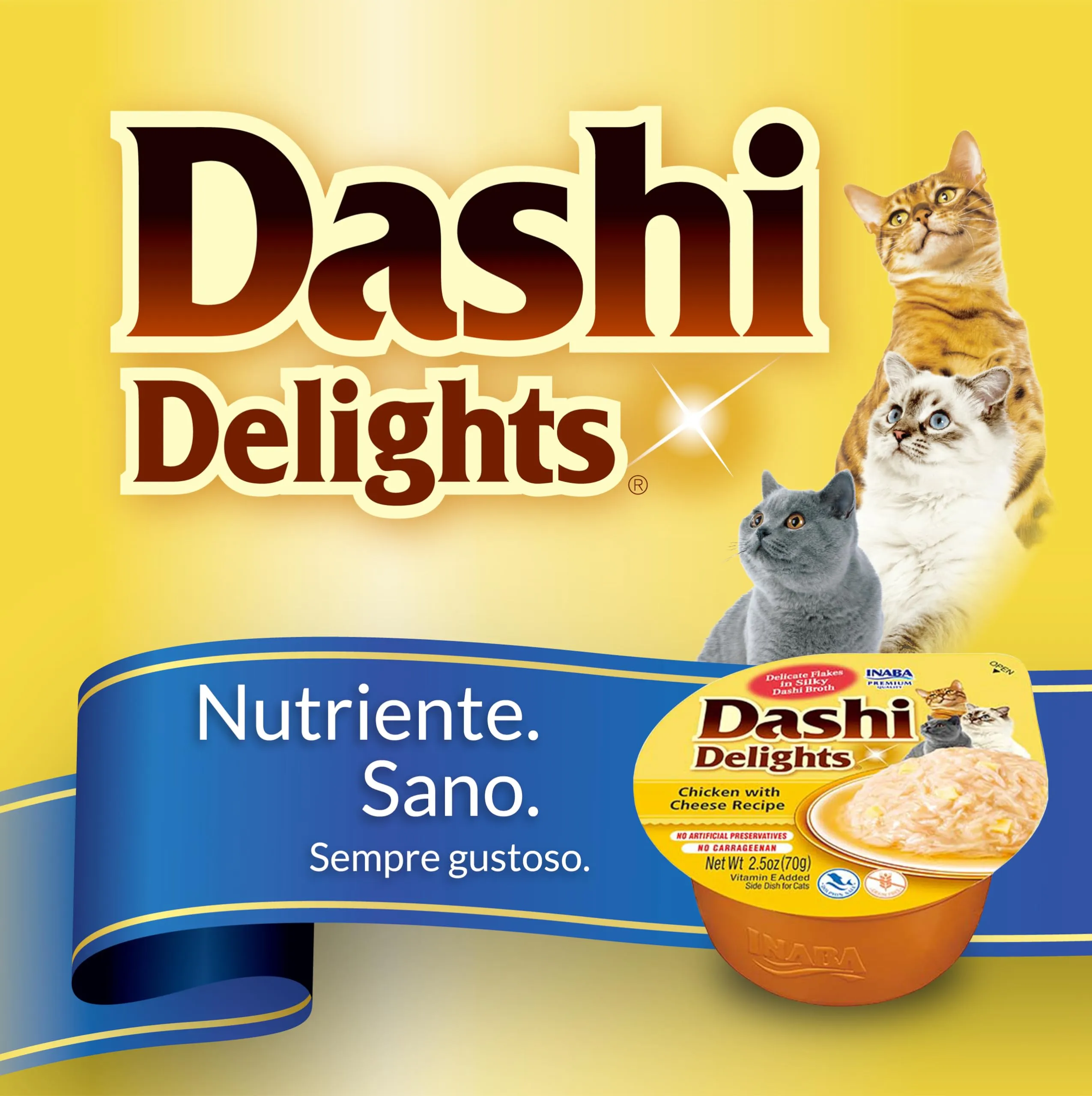Inaba Dashi Delights Brodo per Gatti con Pollo e Formaggio, 70g - immagine 2