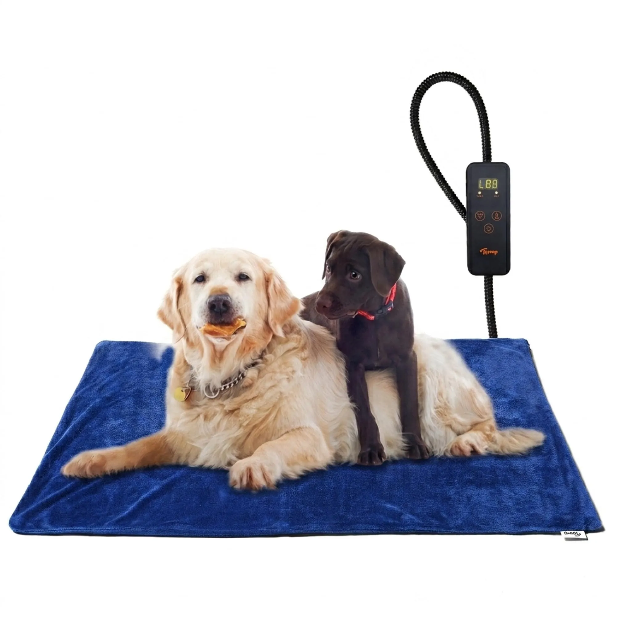 Toozey Tappetino Riscaldante per Cani e Gatti, Timer e Temperatura Regolabile, Blu - XL (90 x 60cm) - immagine 1