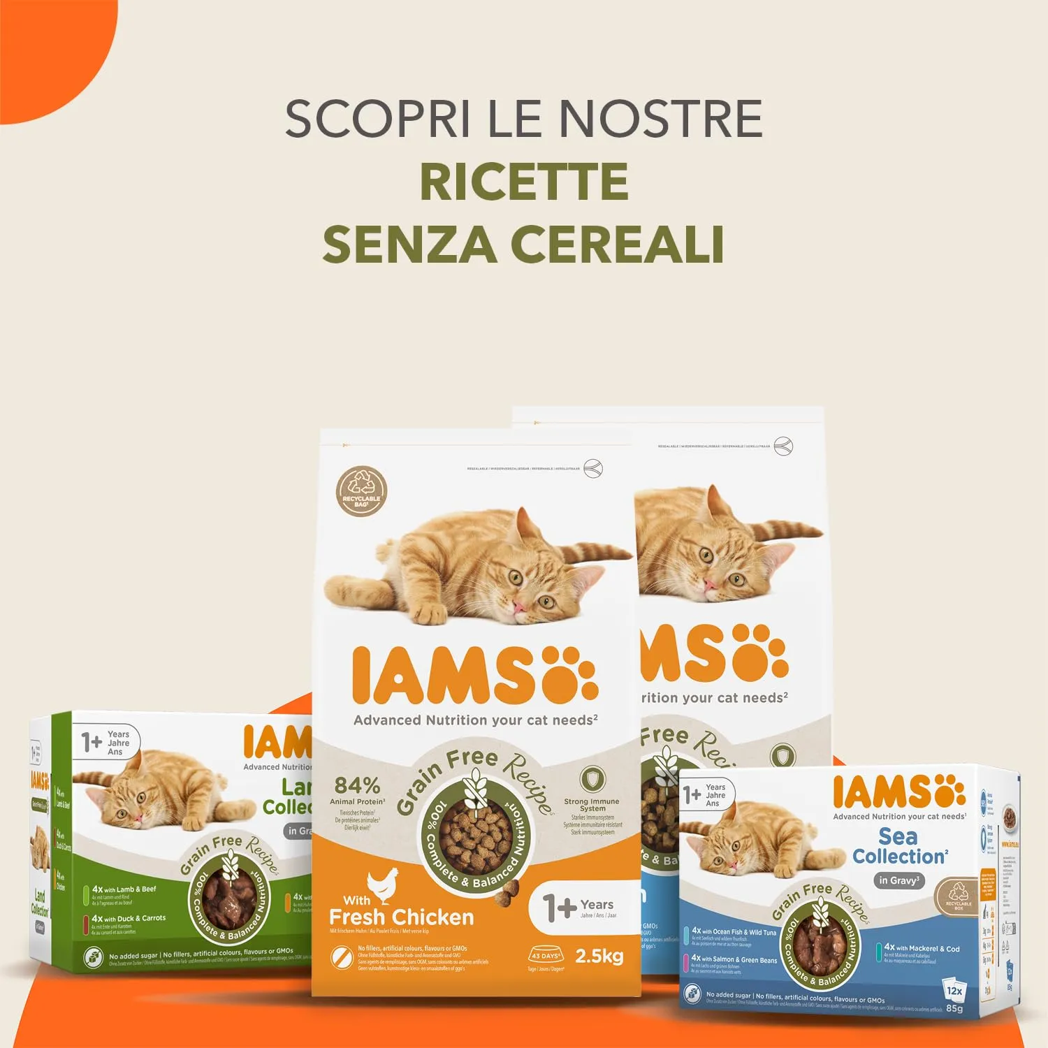 IAMS Cibo secco per gatti senza cereali al pesce, 7,5 kg - immagine 6