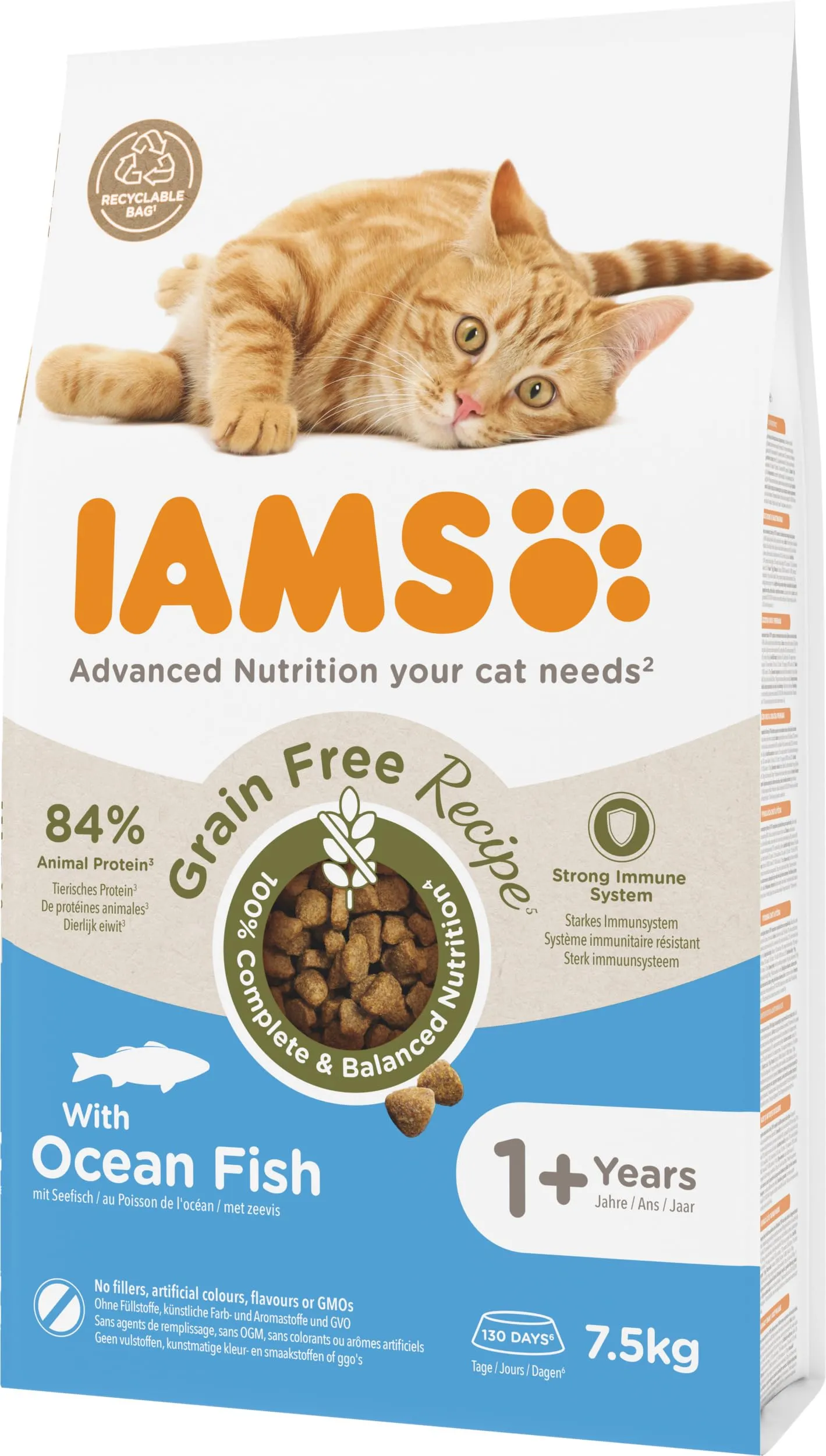 IAMS Cibo secco per gatti senza cereali al pesce, 7,5 kg - immagine 8