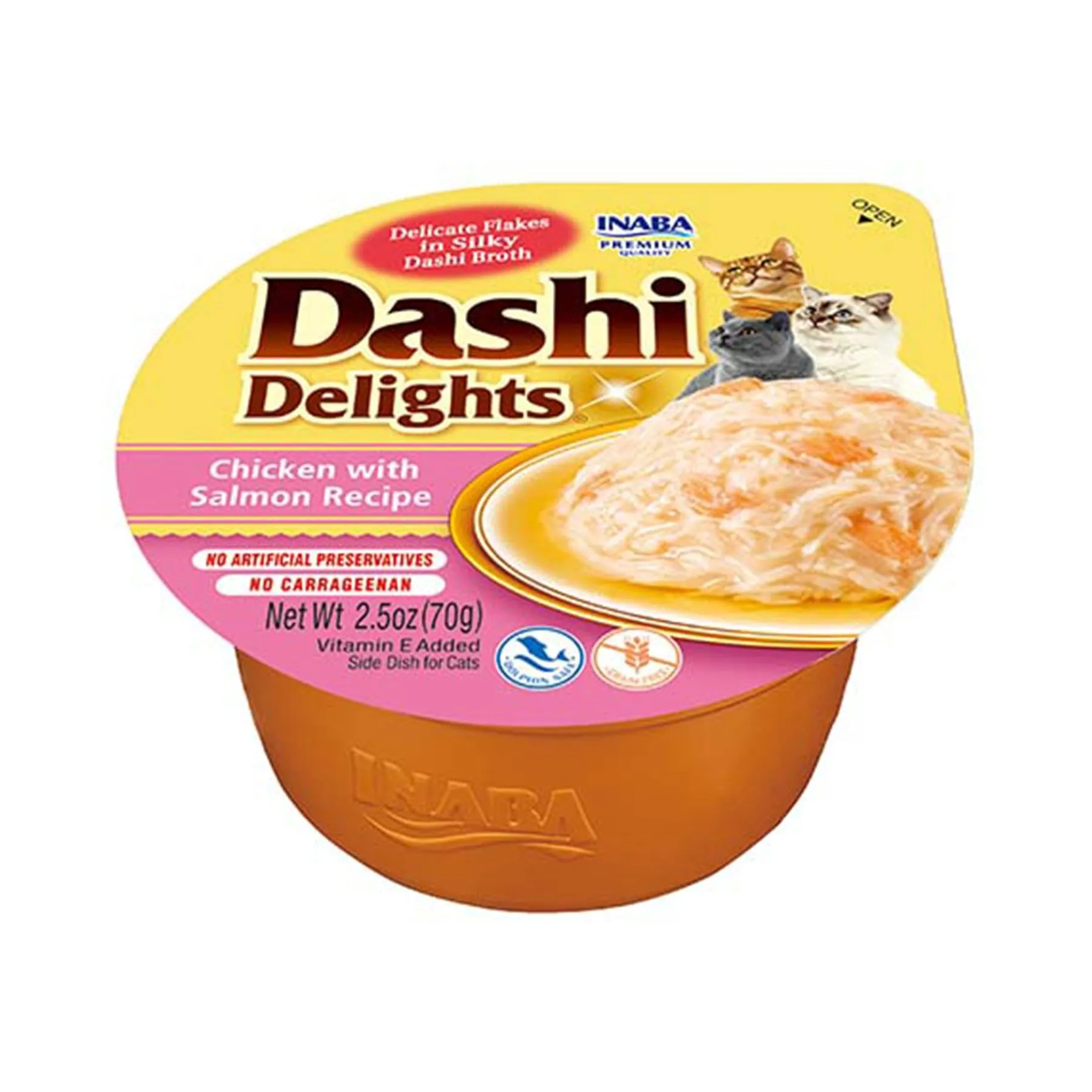 Inaba Dashi Delights Brodo per Gatti con Pollo e Salmone, 70g - immagine 1
