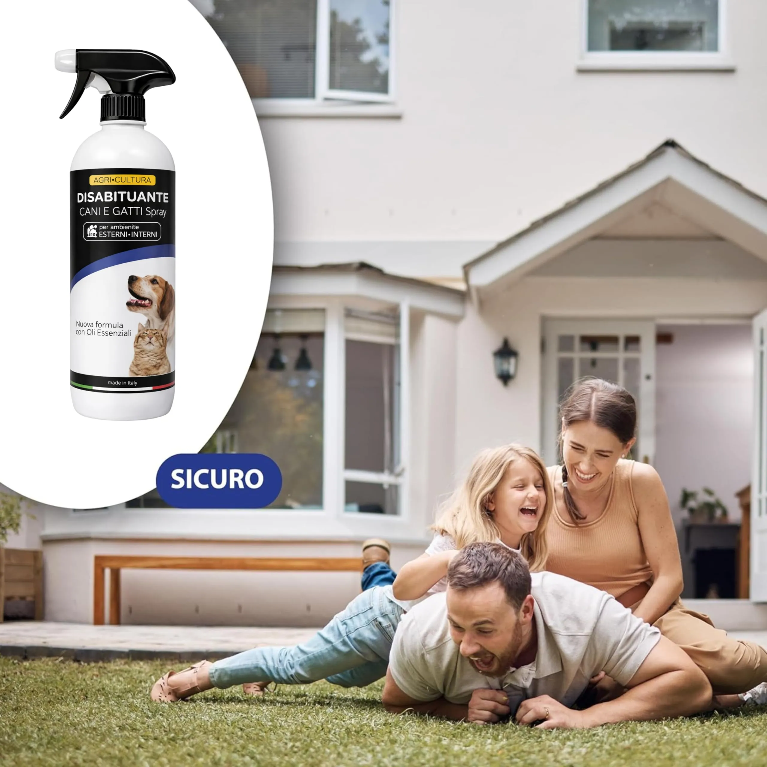 AGRI-CULTURA Disabituante Repellente per Cani e Gatti Anti-Urina, 1L - immagine 6