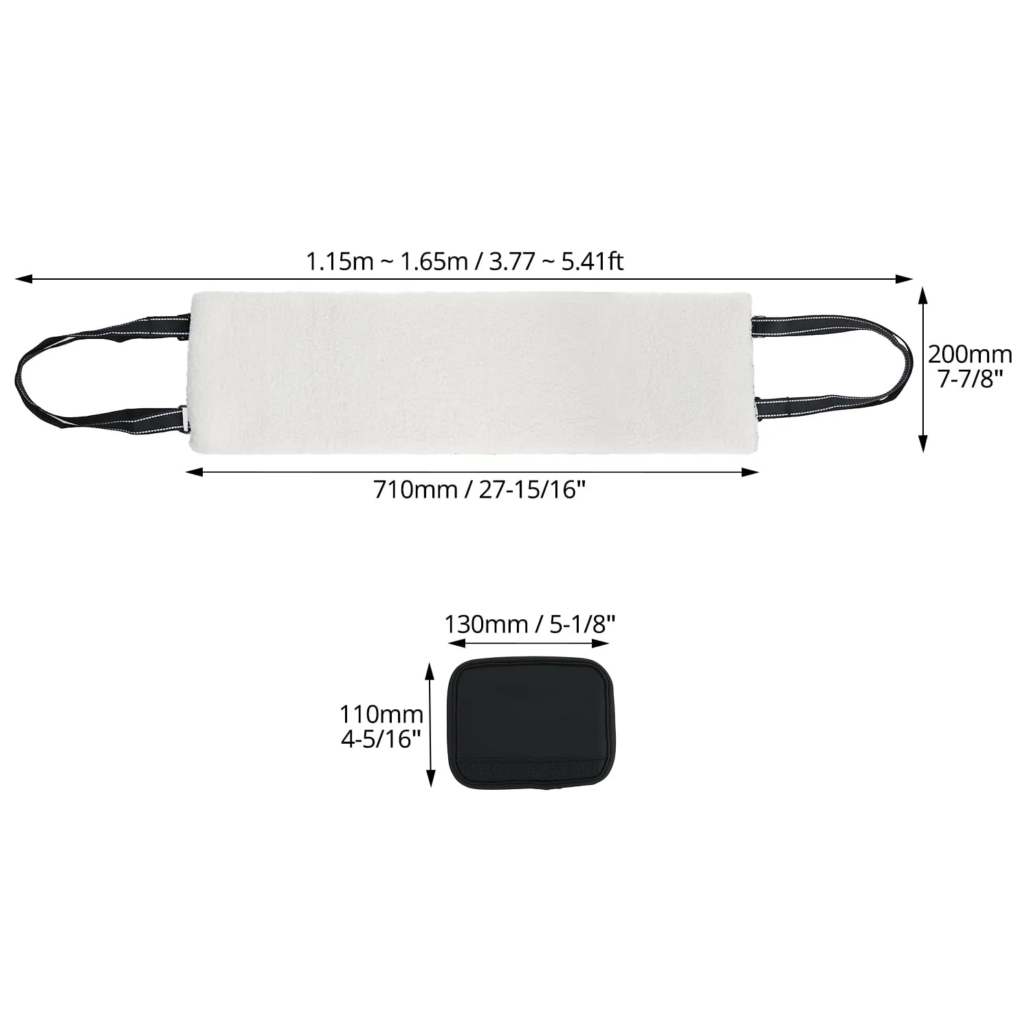 QWORK Imbracatura di Supporto per Sollevamento Cani, Fascia Regolabile per Mobilità Ridotta, 71 x 20 cm - immagine 5