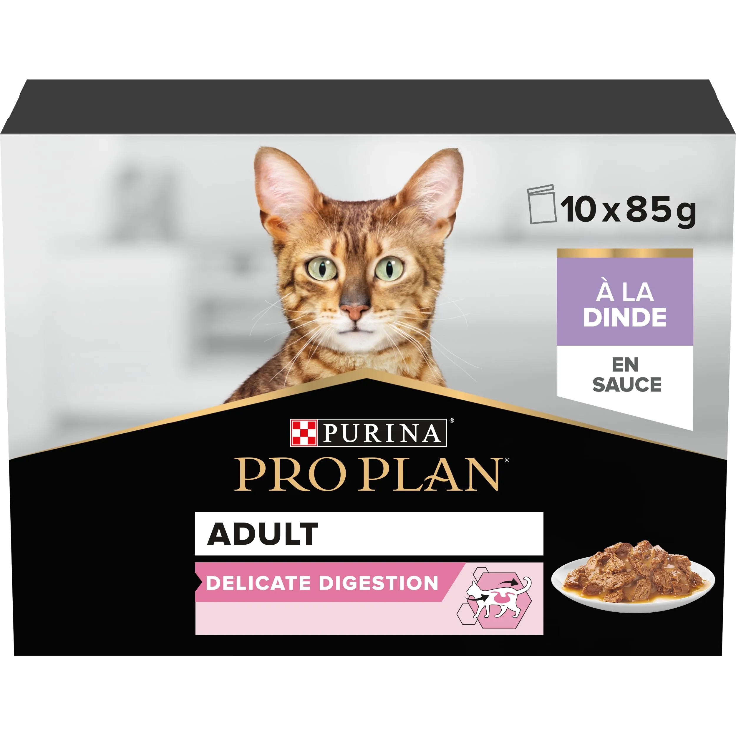 Purina Pro Plan Delicato Digestione Tacchino Adulto Wet Cat Food 10x85g - immagine 1