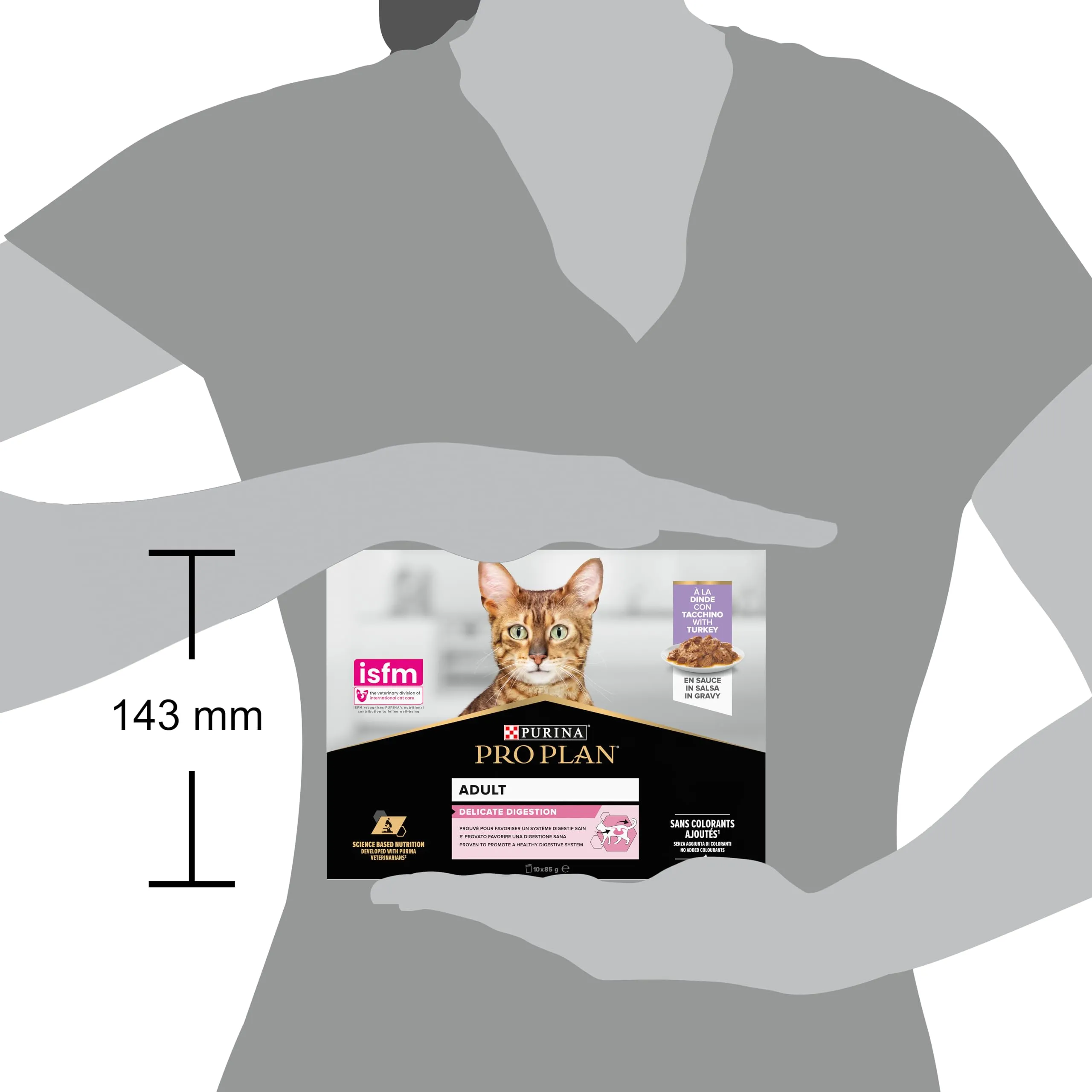 Purina Pro Plan Delicato Digestione Tacchino Adulto Wet Cat Food 10x85g - immagine 3
