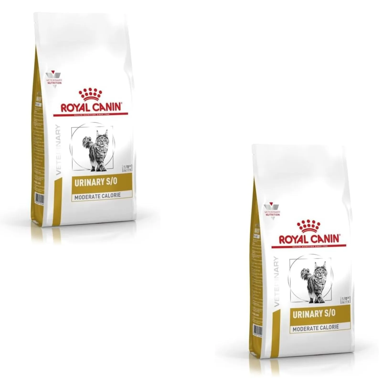 Royal Canin Veterinary Urinary S/O Moderate Calorie Dry Cat Food, 2 x 400 g - immagine 1