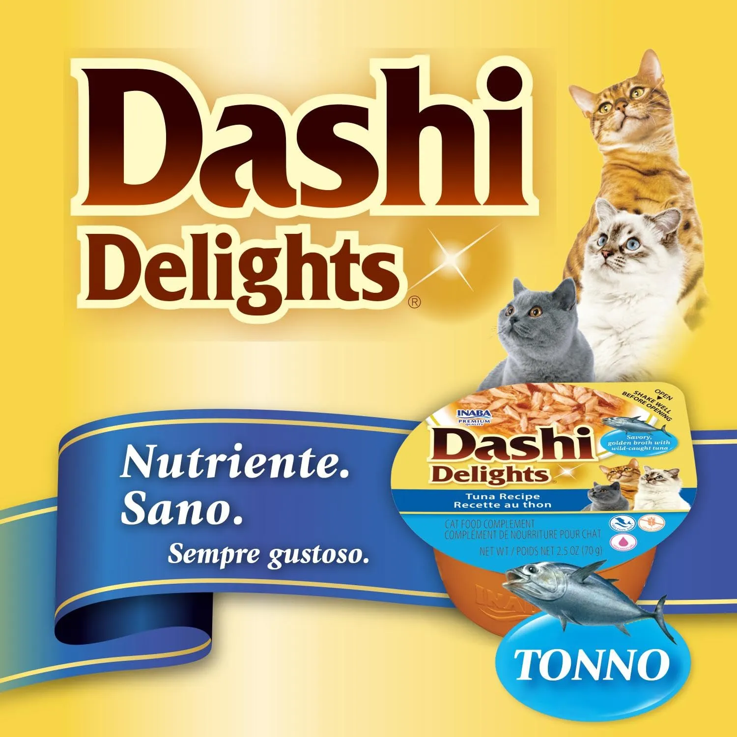 Inaba Dashi Delights Brodo per Gatti con Tonno, 420g - immagine 2