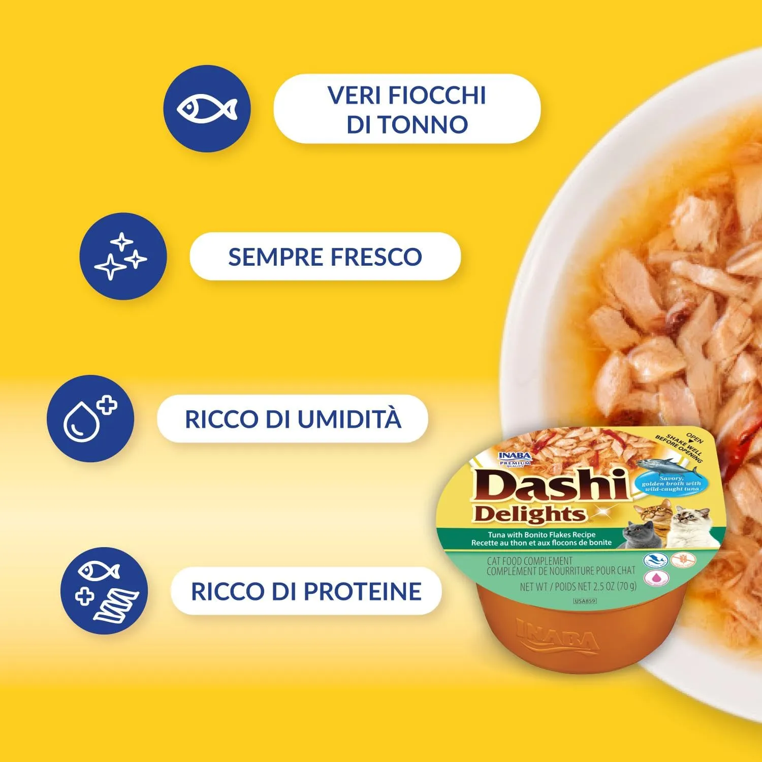 INABA Dashi Delights Brodo per Gatti con Tonno e Fiocchi di Bonito, 420g - immagine 4
