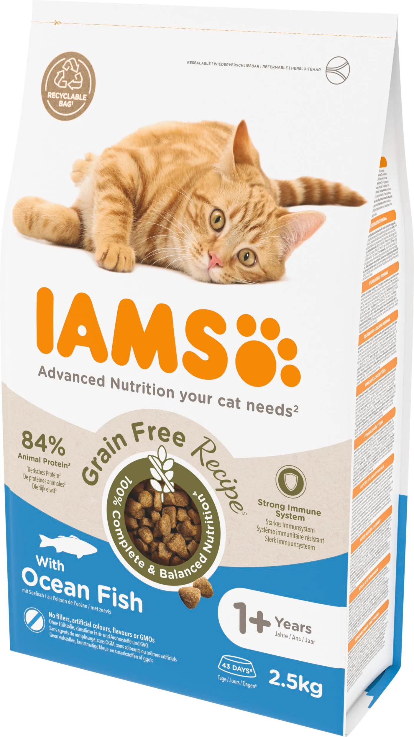 IAMS Cibo secco per gatti senza cereali al pesce, 2,5 kg - immagine 8