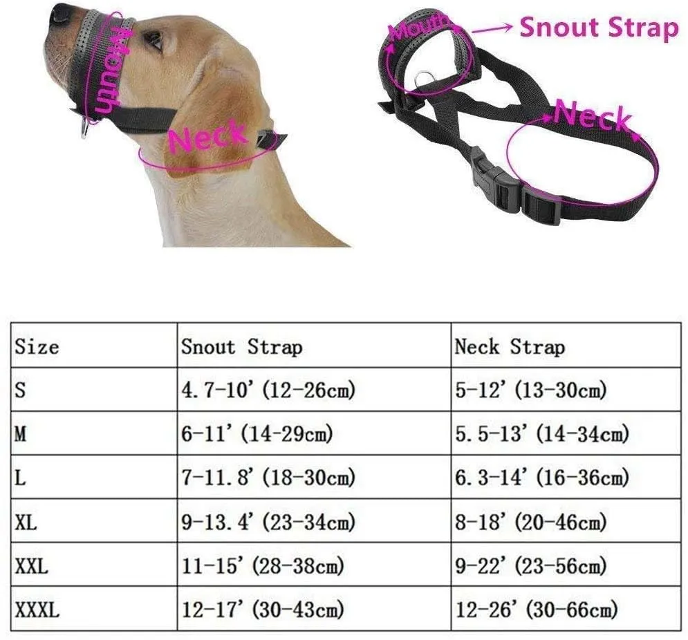 ILEPARK Museruola per Cane in Nylon con Anello Regolabile (M, Nero) - immagine 3