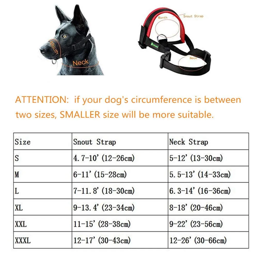 ILEPARK Museruola per cane in nylon con anello regolabile, M, Rosso - immagine 3