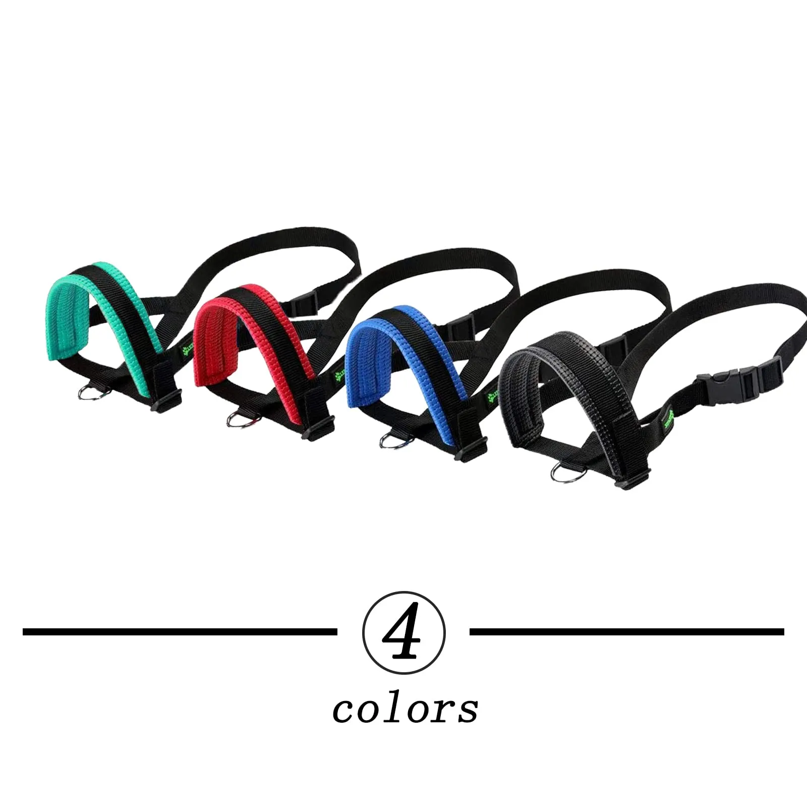 ILEPARK Museruola per Cane in Nylon con Anello Regolabile, XL, Rosso - immagine 2