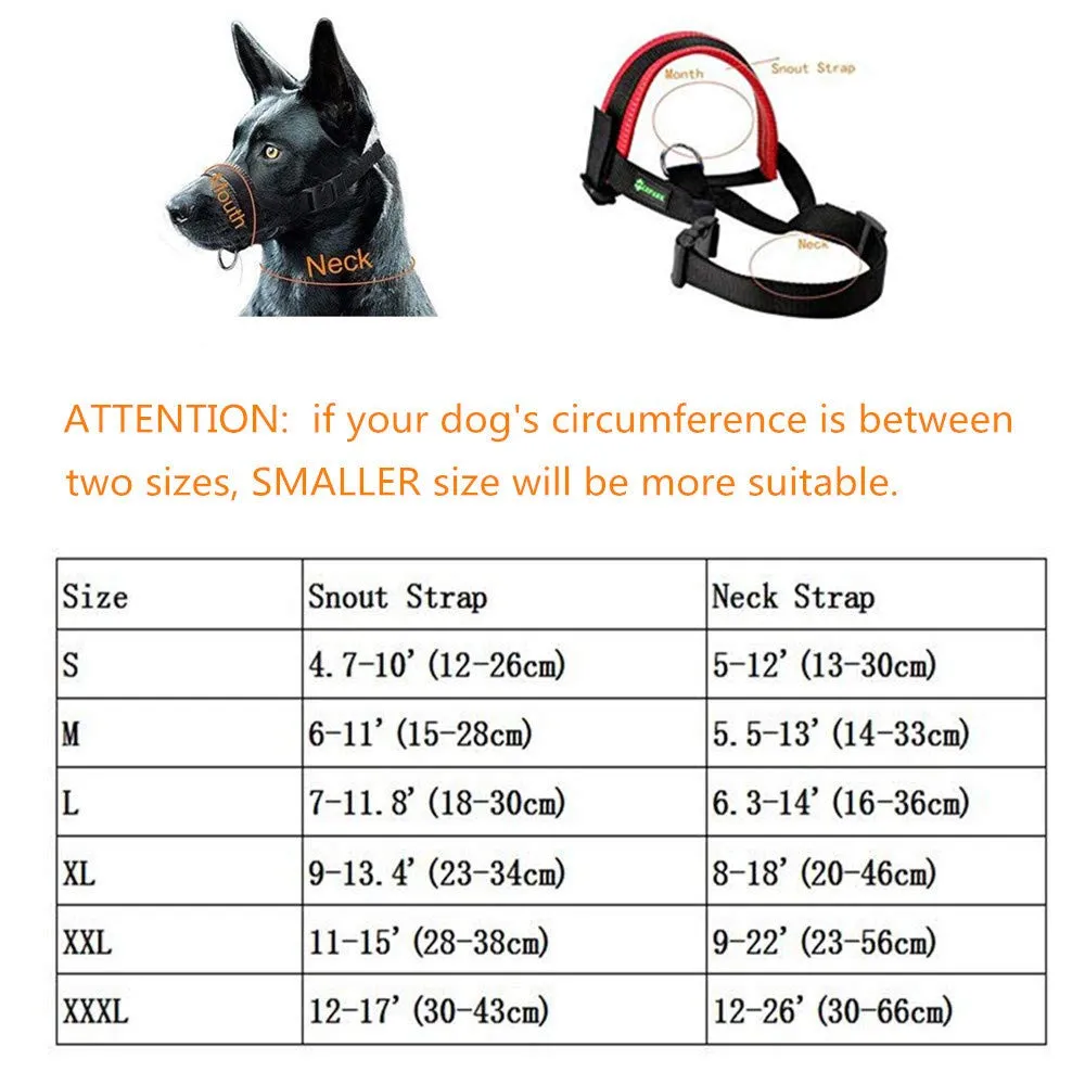 ILEPARK Museruola per Cane in Nylon con Anello Regolabile, L, Rosso - immagine 3