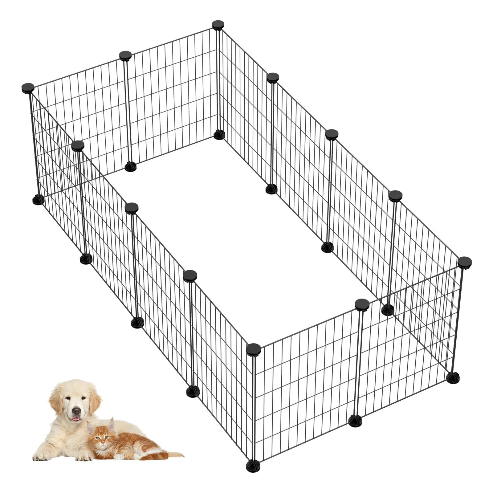 Crynvor Recinto in Metallo per Piccoli Animali, 12 Pannelli (30cm × 40cm) - immagine 1