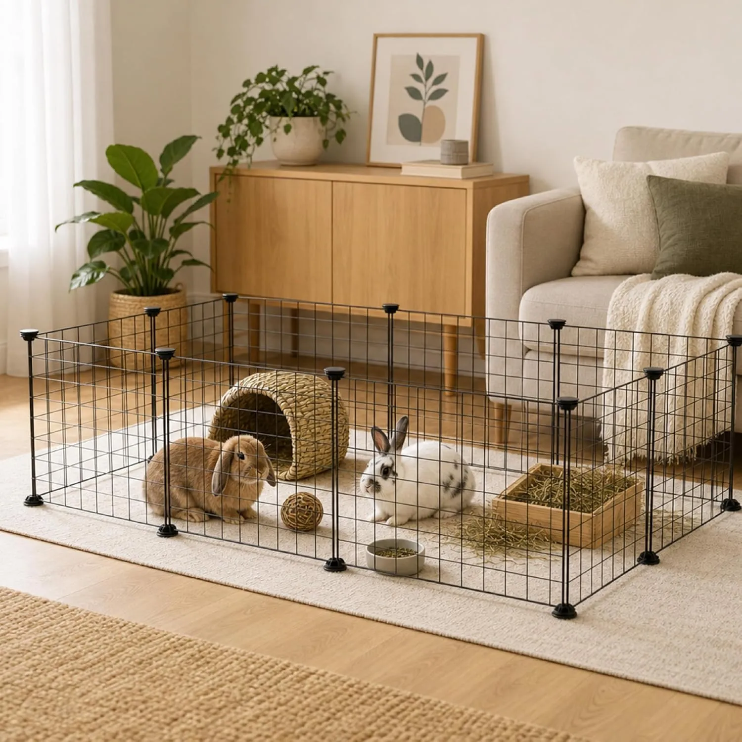 Baroni Home Recinto Modulare per Animali Domestici in Metallo con 12 Pannelli - immagine 2