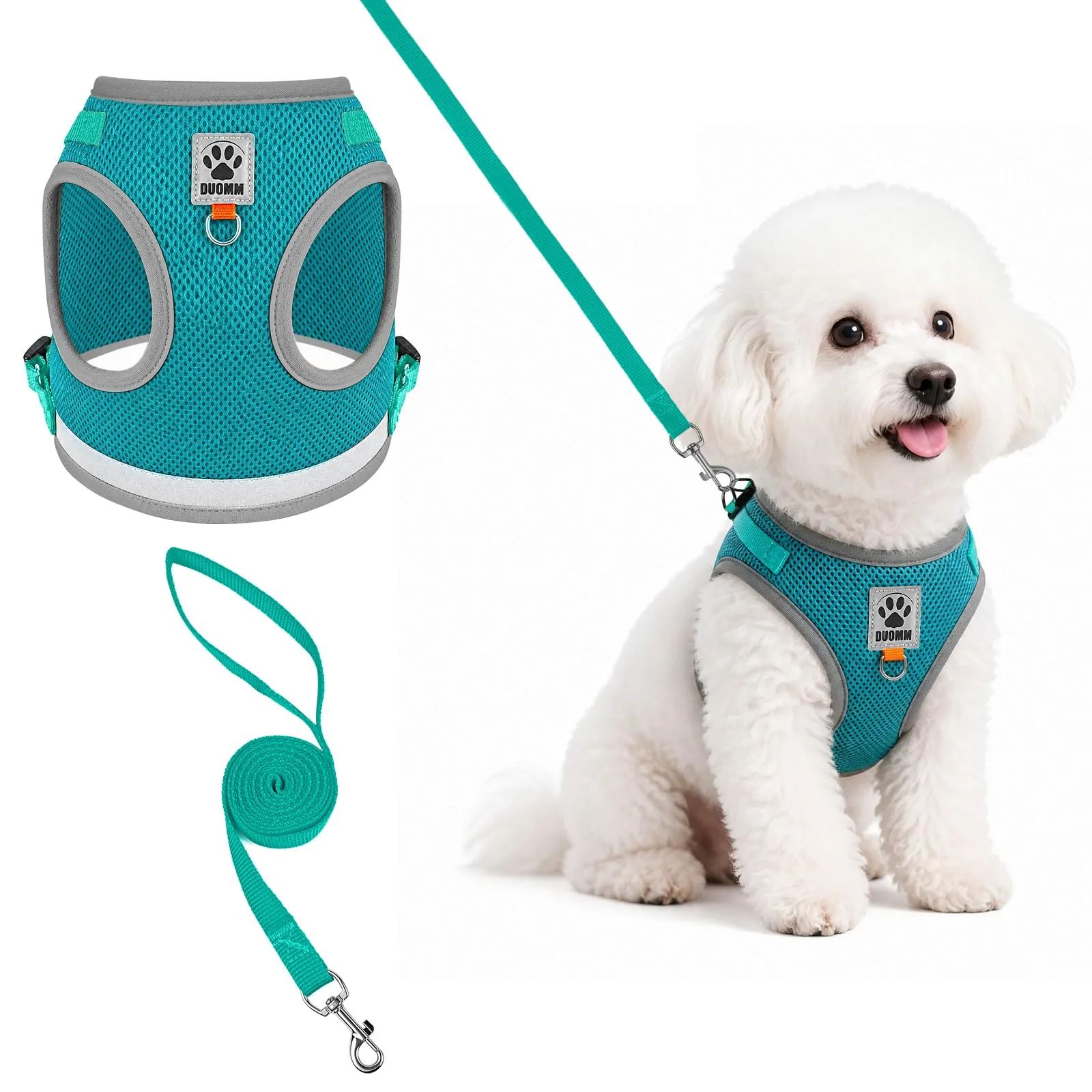 OSDUE Pettorina per Cani e Gatti con Guinzaglio, Regolabile e Riflettente, XL - immagine 1