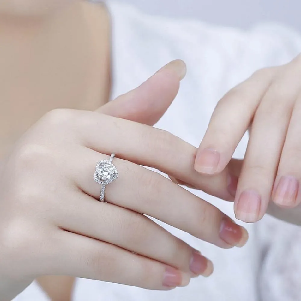 GMEDRIDAS Anello in Argento 925 Regolabile con Cuore in Zirconia Birthstone per Donna - immagine 3