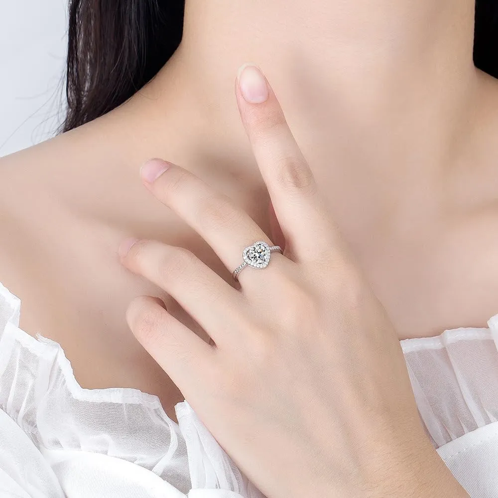 GMEDRIDAS Anello in Argento 925 Regolabile con Cuore in Zirconia Birthstone per Donna - immagine 6