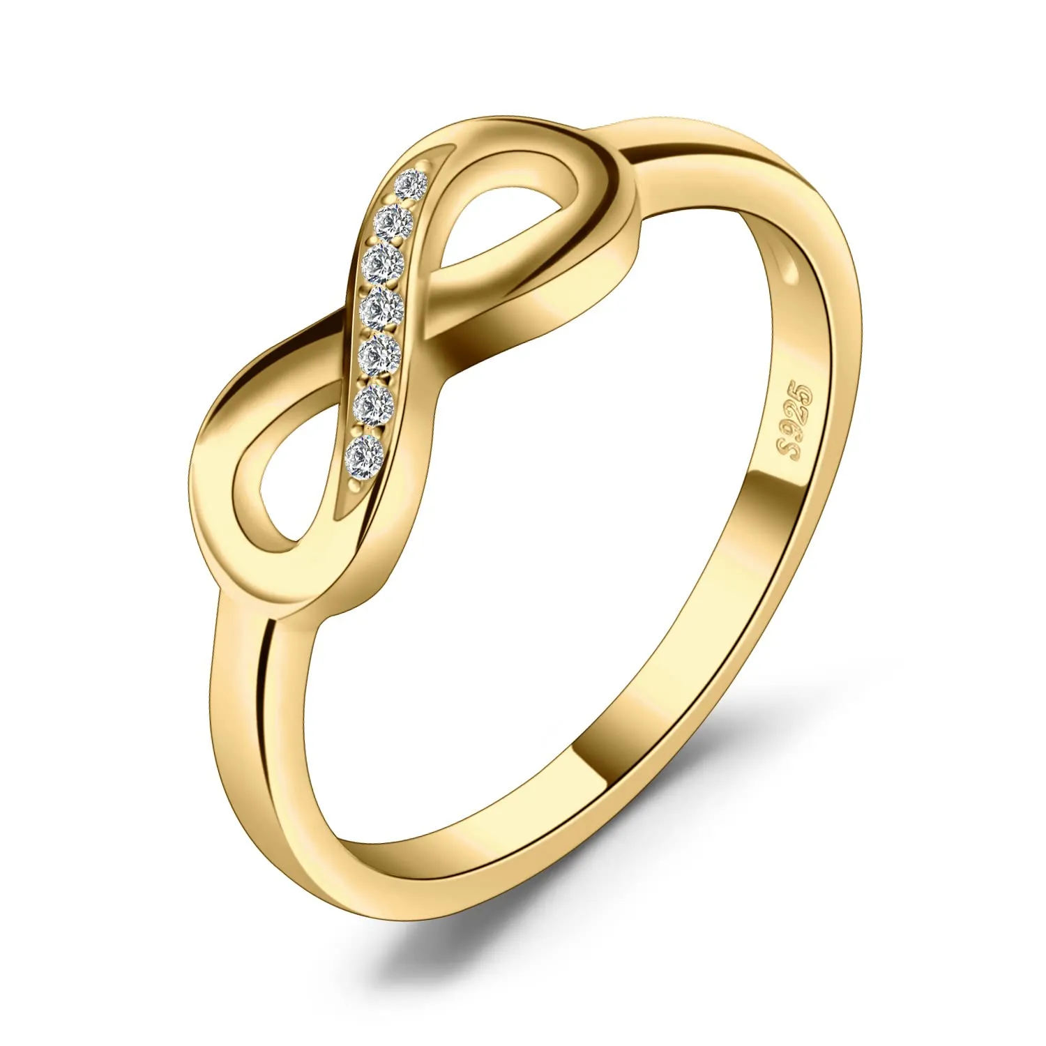 JewelryPalace Anello Donna Argento 925 Nodo Infinito con Diamante Simulato, Taglia 22 - immagine 1