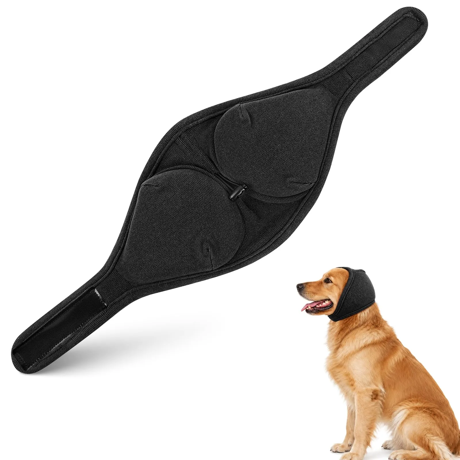 Adiwo Cuffie Antirumore per Cani, Grigio-Nero, S - immagine 1