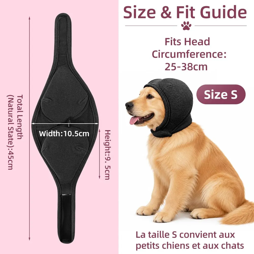 Adiwo Cuffie Antirumore per Cani, Grigio-Nero, S - immagine 2